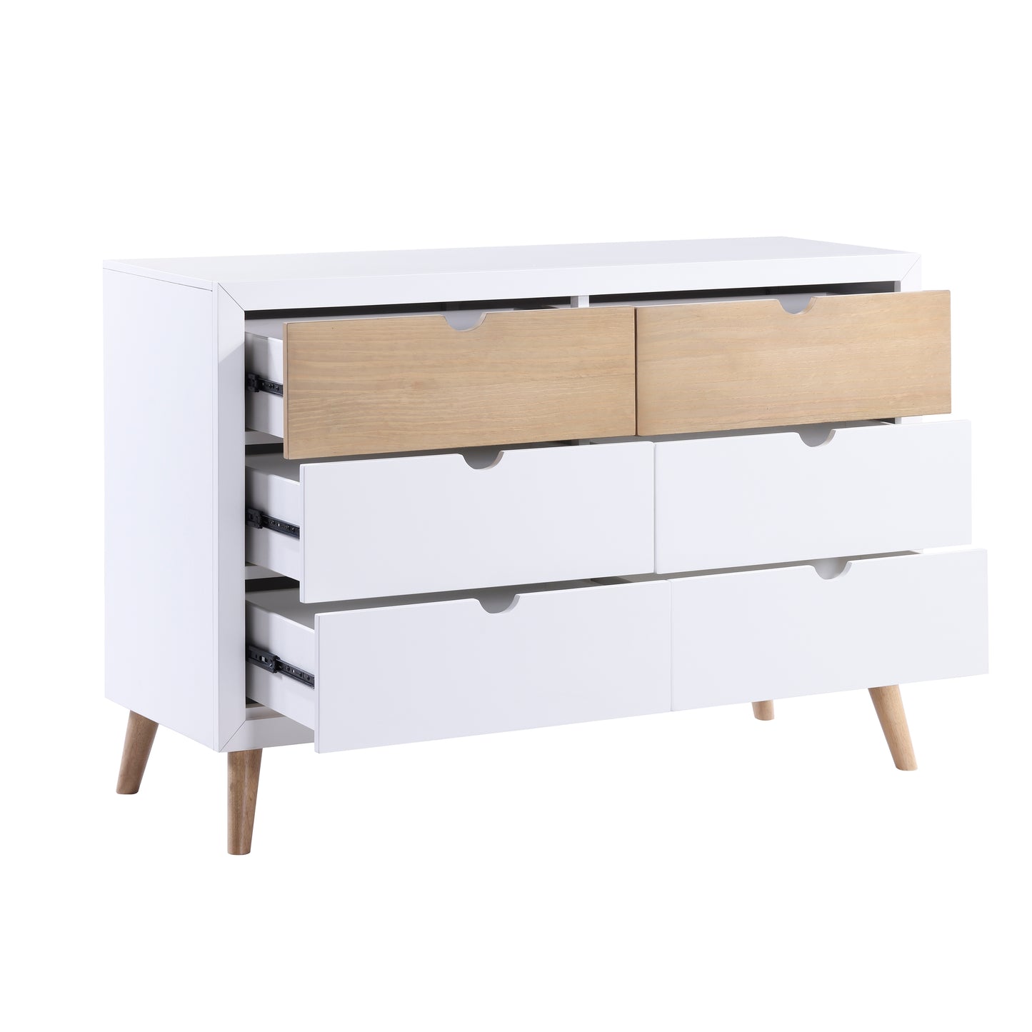 Homelegance Dresser Asker White Natural Pine Finish B2012-5