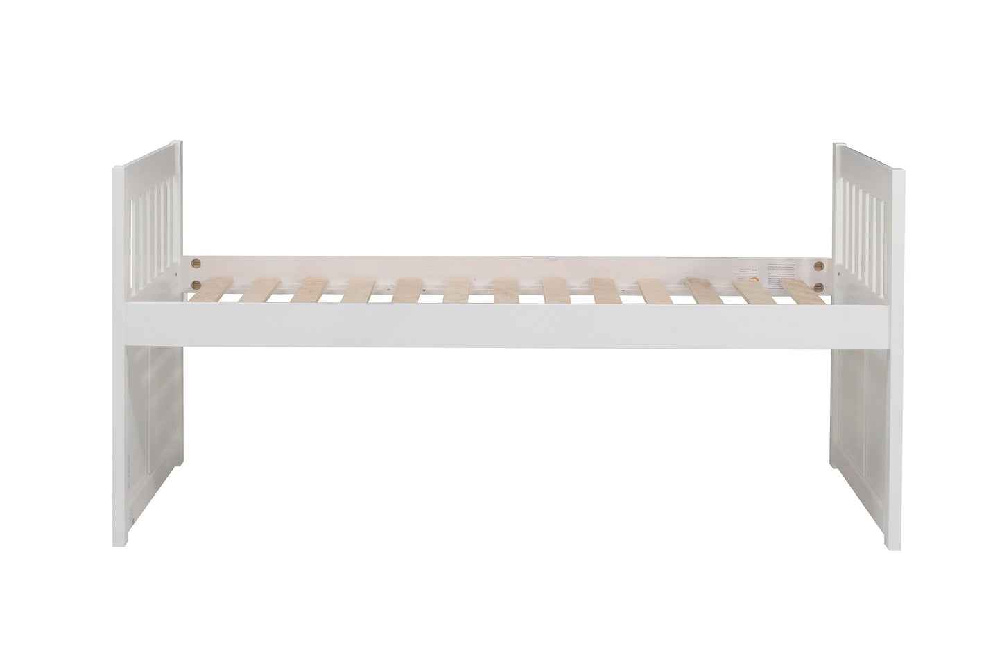 Homelegance Galen Twin Twin Trundle Bed White with Storage Drawers B2053PRW-1