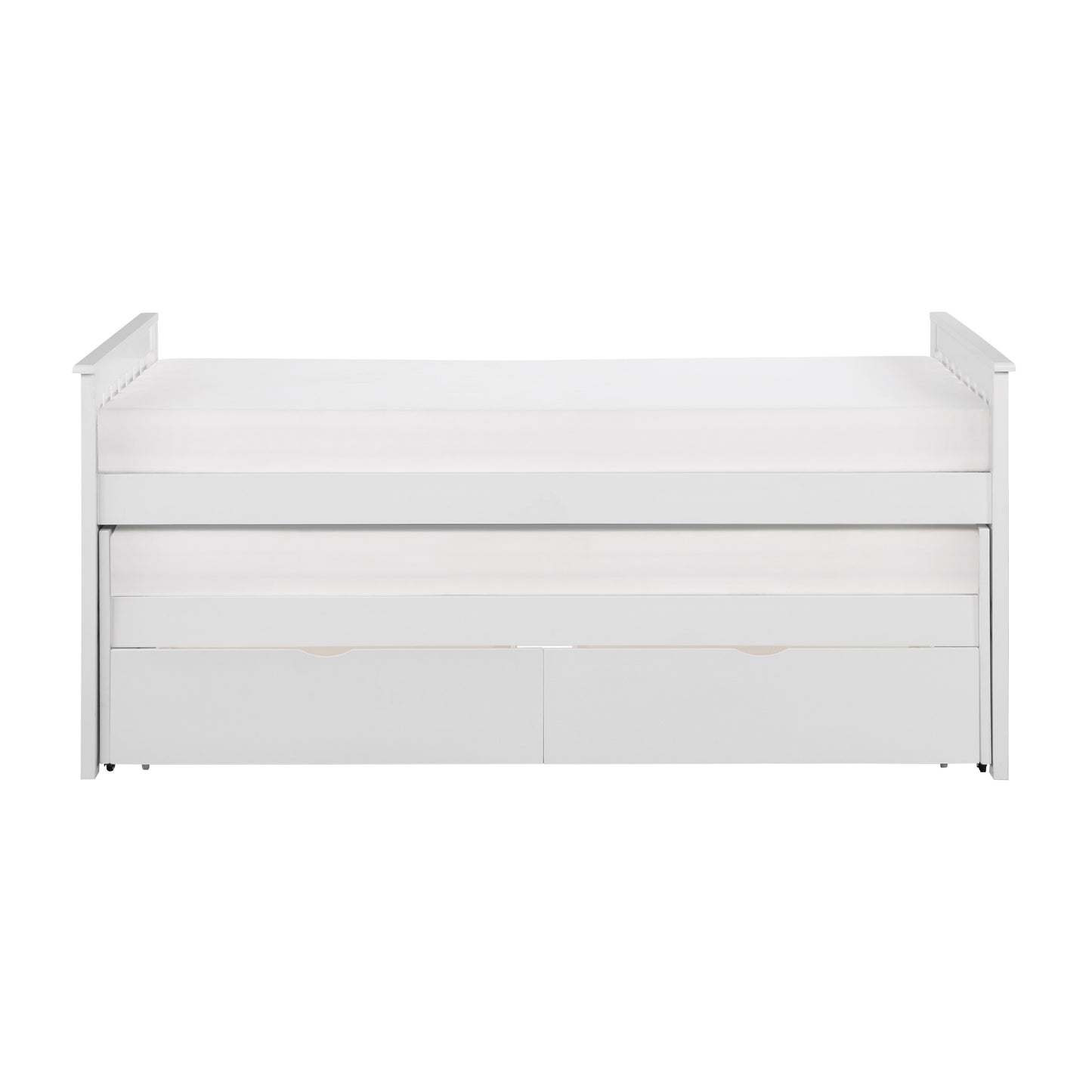 Homelegance Twin Twin Bed with Storage Boxes White Galen B2053RTW-1T