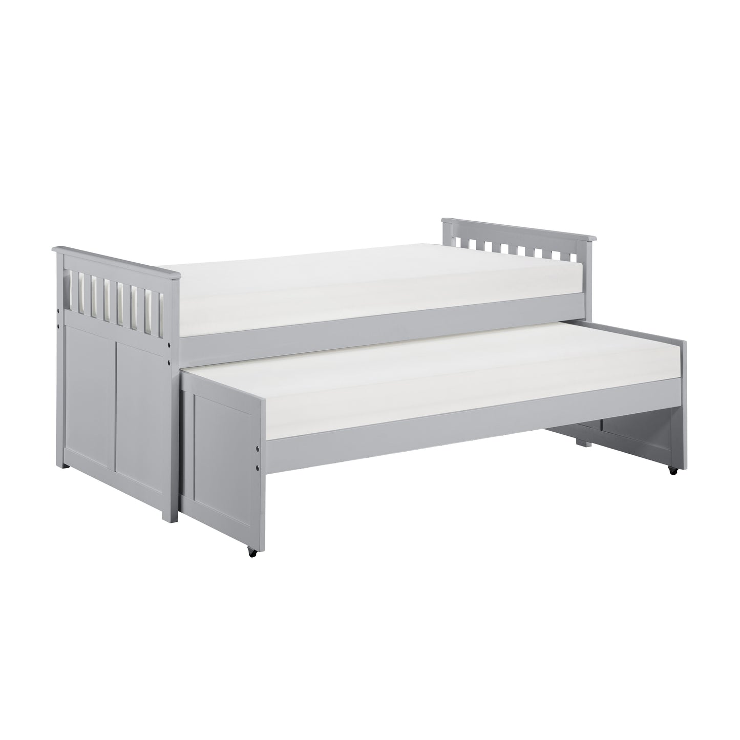 Homelegance Orion Twin Over Twin Bed Gray with Trundle B2063RT-1