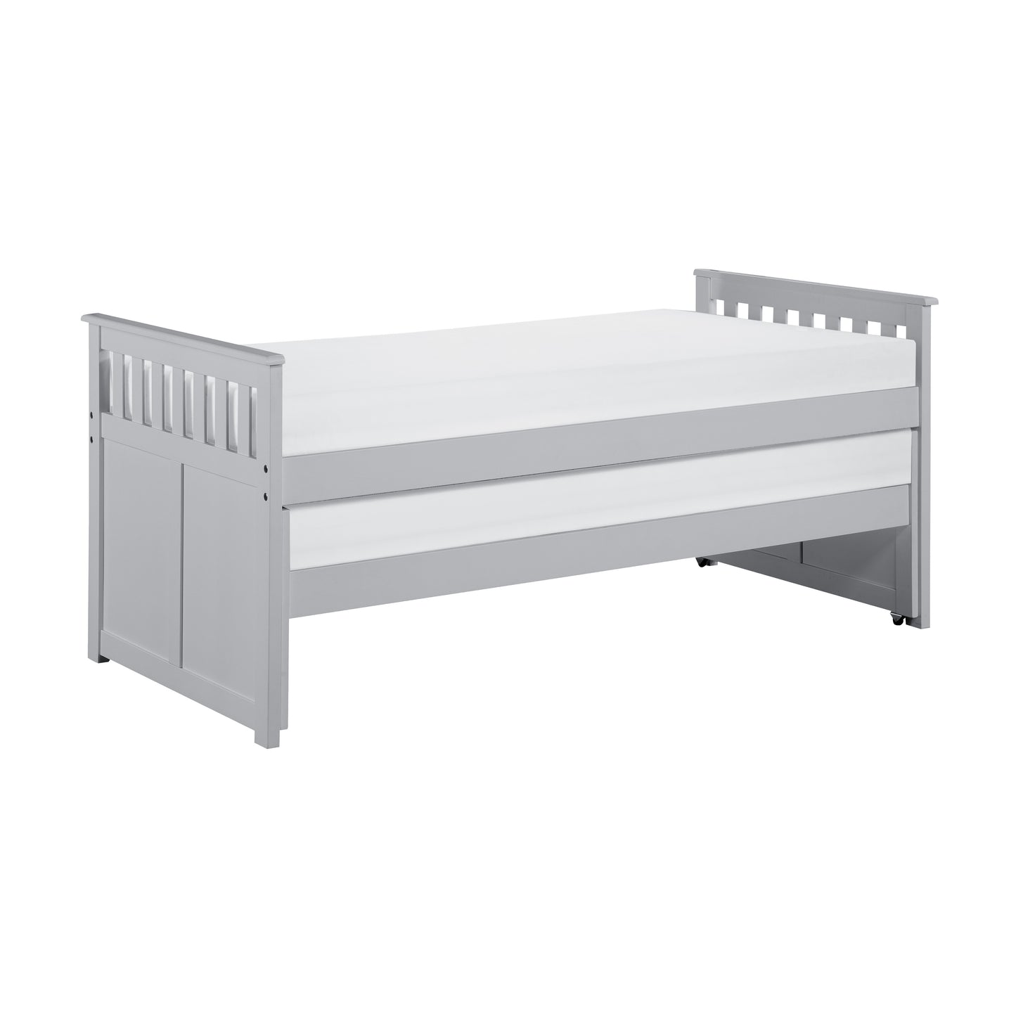 Homelegance Orion Twin Over Twin Bed Gray with Trundle B2063RT-1
