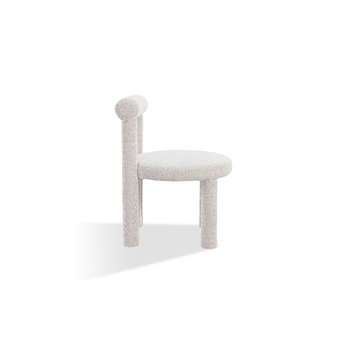 Modus Addison Modern Dining Chair in Cotton Ball Boucle