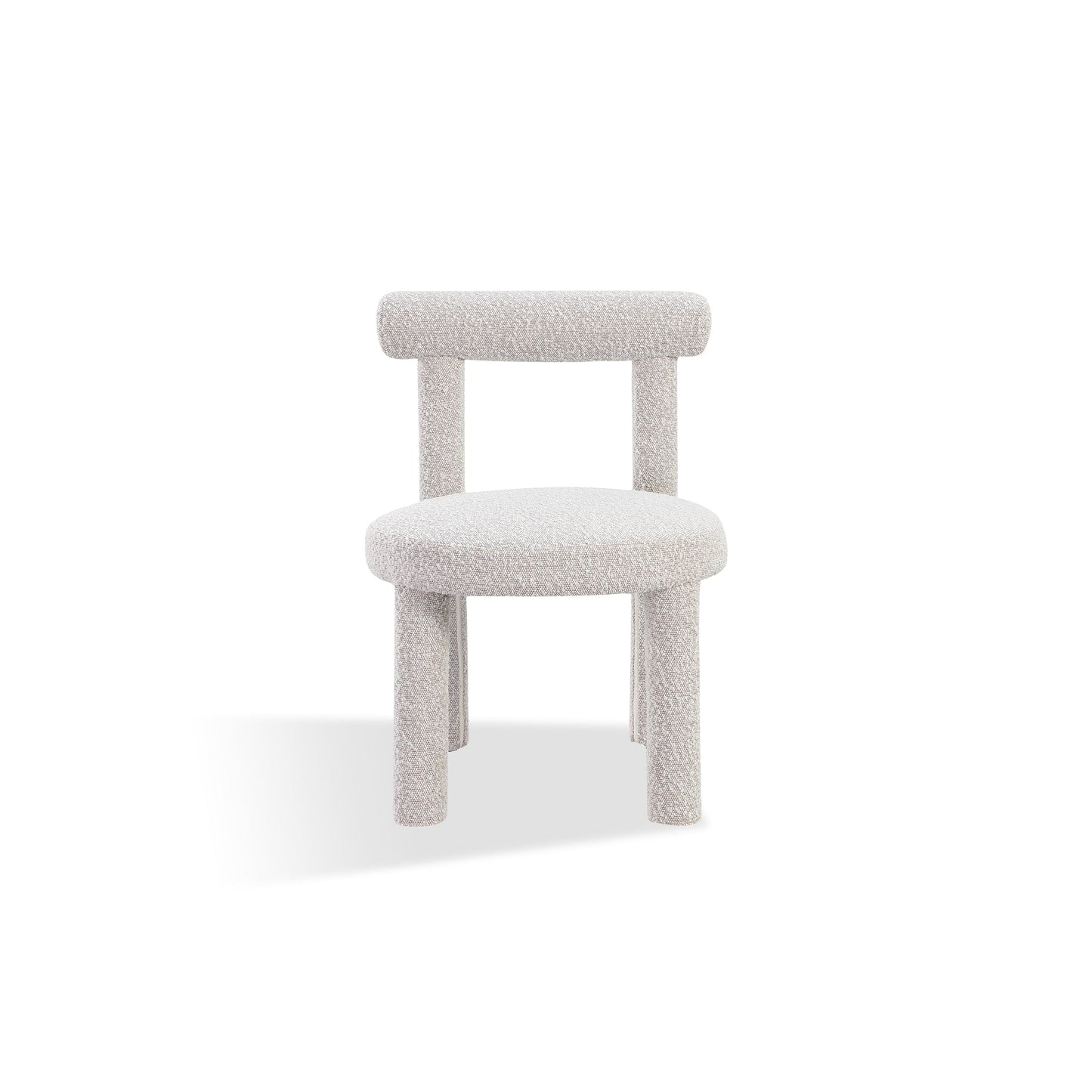 Modus Addison Modern Dining Chair in Cotton Ball Boucle
