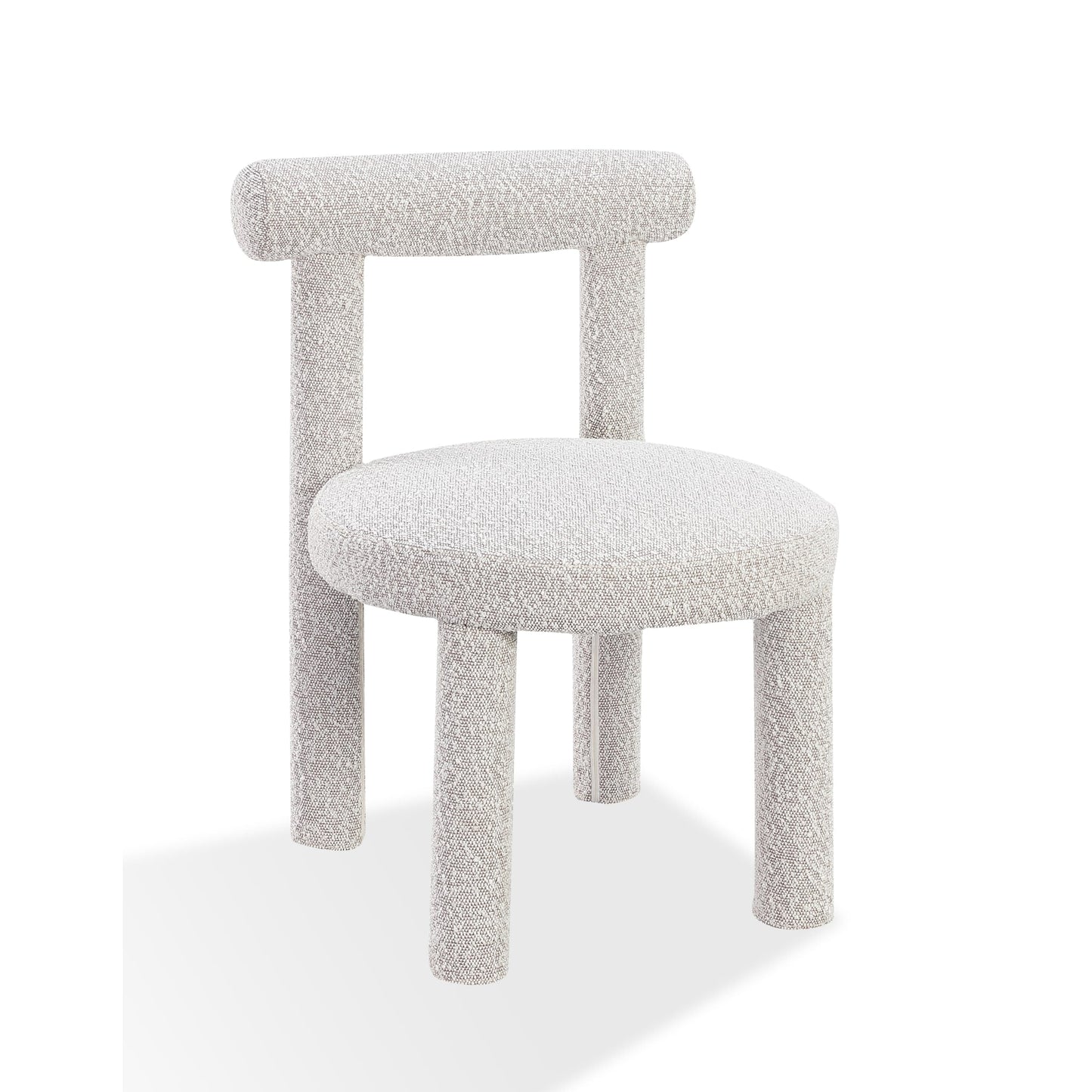 Modus Addison Modern Dining Chair in Cotton Ball Boucle