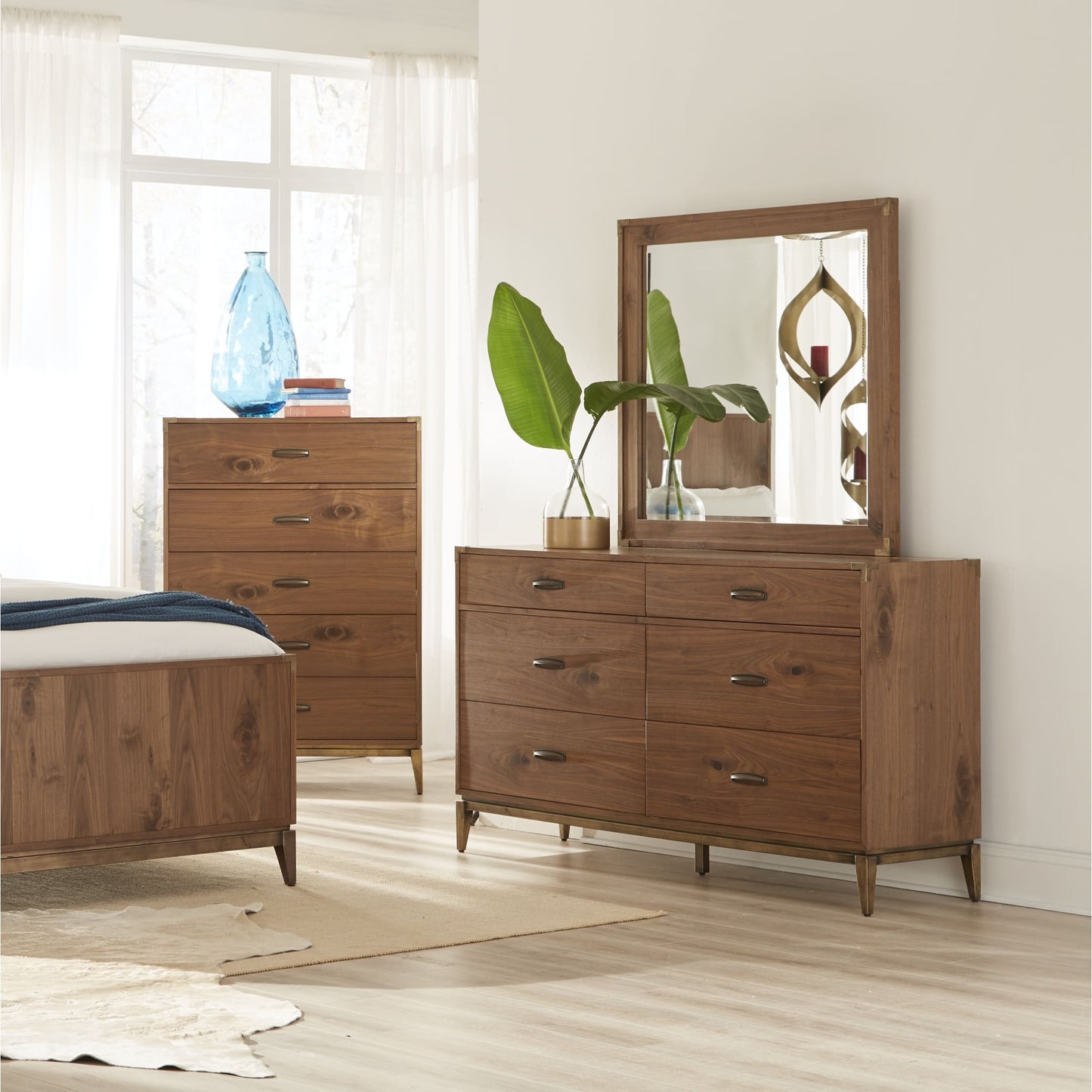 Modus Adler Six Drawer Dresser in Natural Walnut