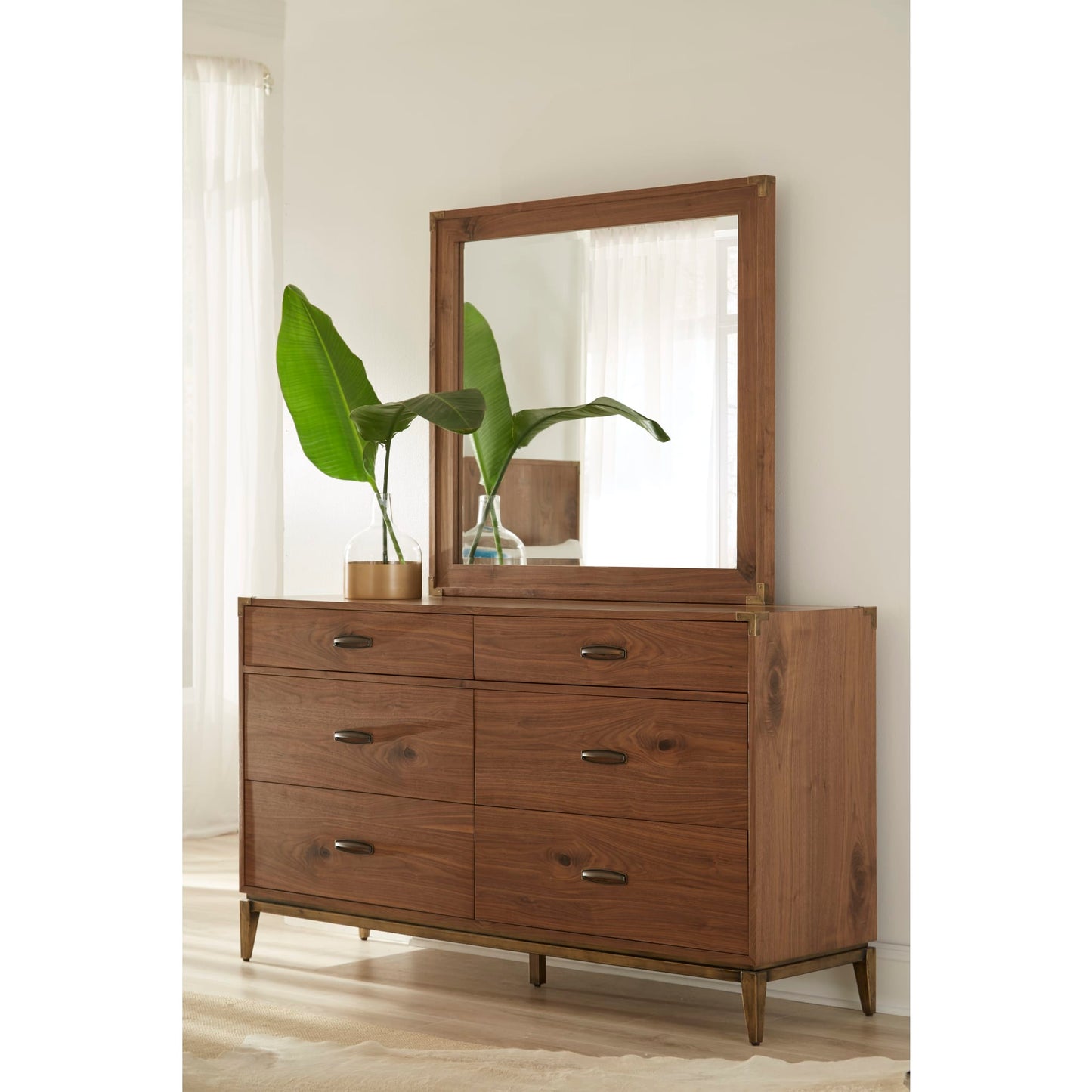 Modus Adler Six Drawer Dresser in Natural Walnut