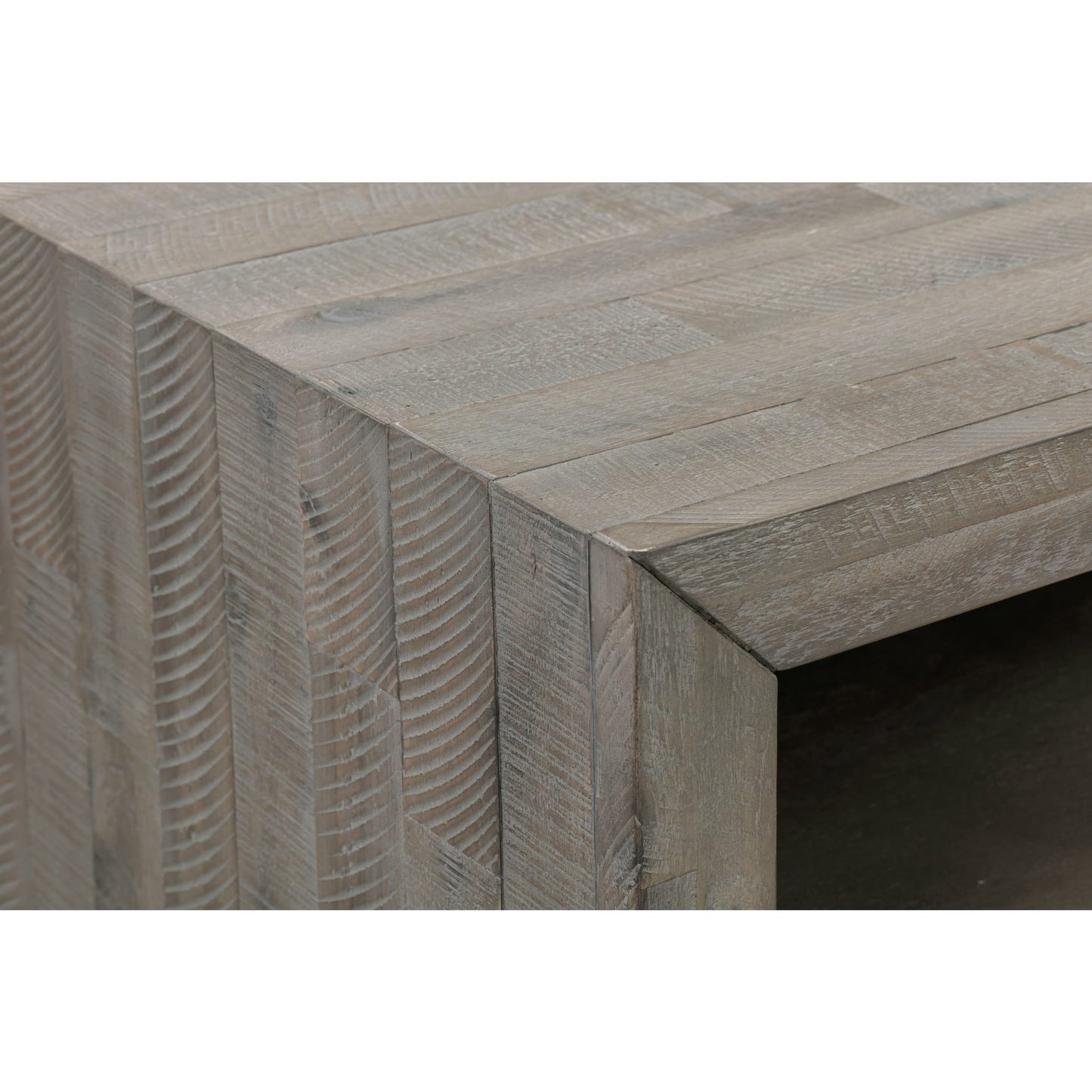 Modus Alexandra Solid Wood 54 inch Media Console in Rustic Latte