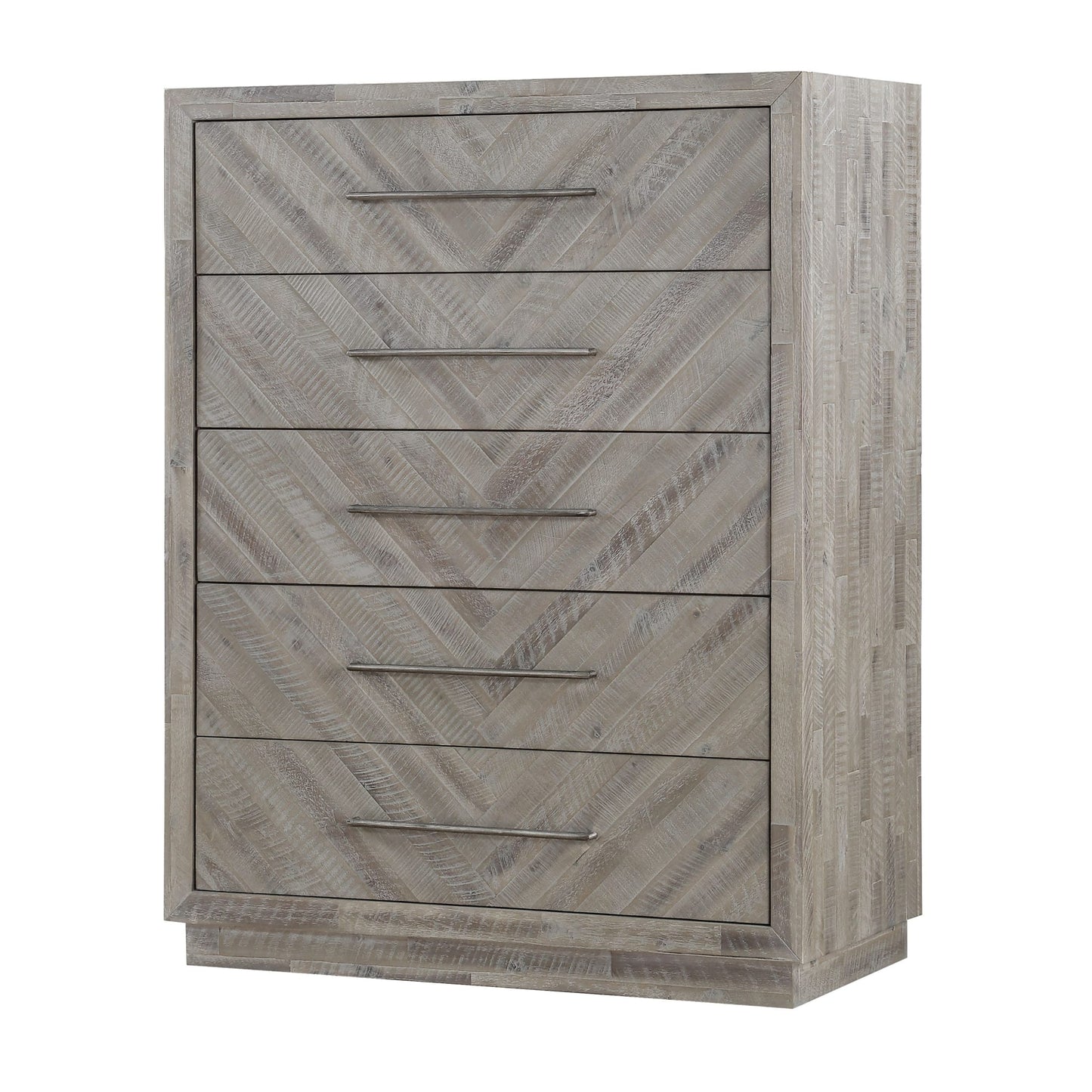 Modus Modus Modus Alexandra Solid Wood Five Drawer Chest in Rustic Latte