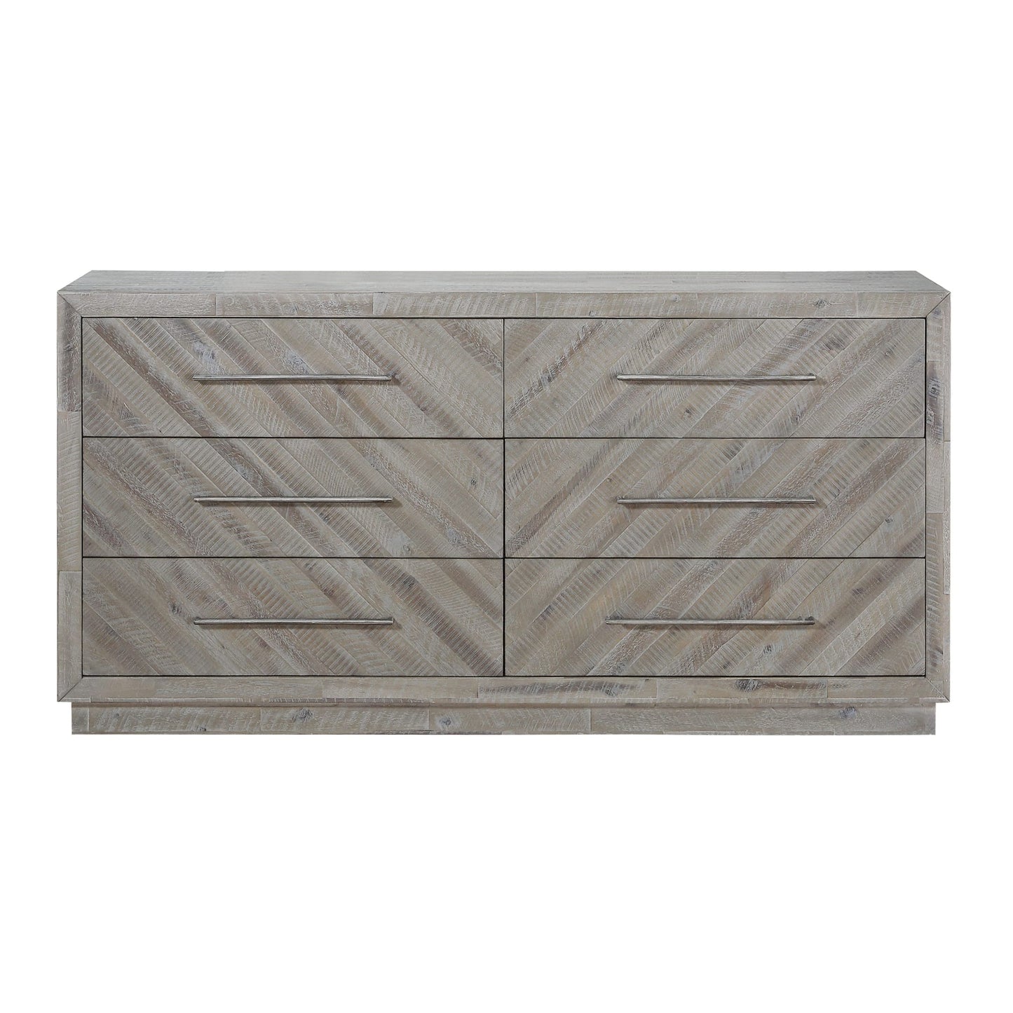 Modus Alexandra Solid Wood Six Drawer Dresser in Rustic Latte