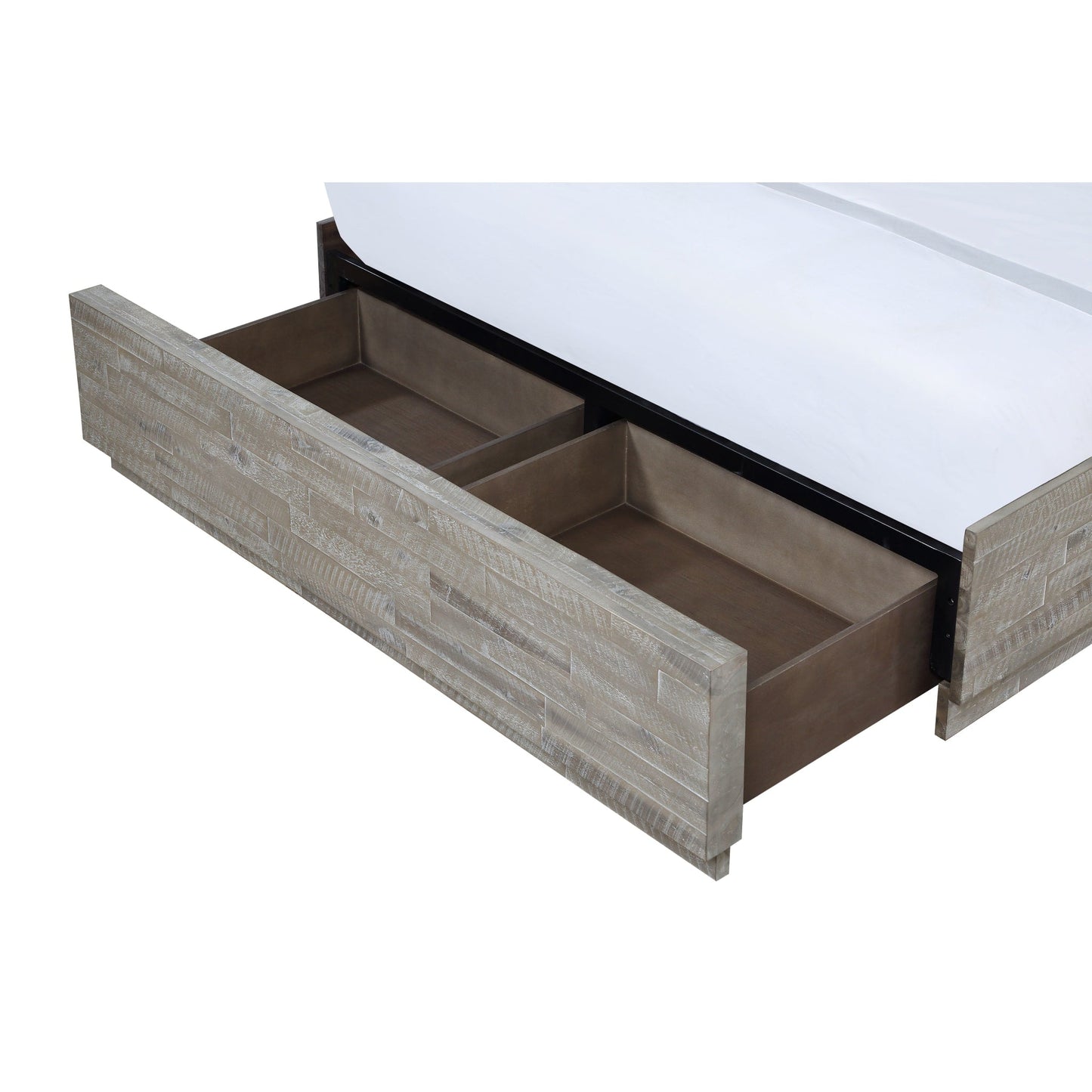 Modus Alexandra Solid Wood Storage Bed in Rustic Latte