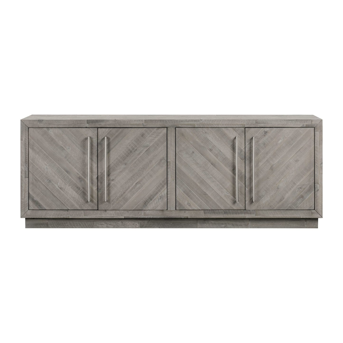 Modus Alexandrda Solid Wood 74 inch Media Console in Rustic Latte
