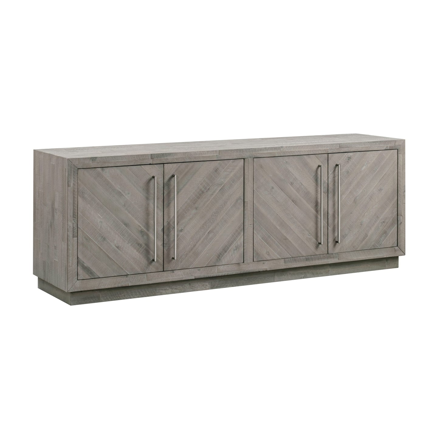 Modus Alexandrda Solid Wood 74 inch Media Console in Rustic Latte