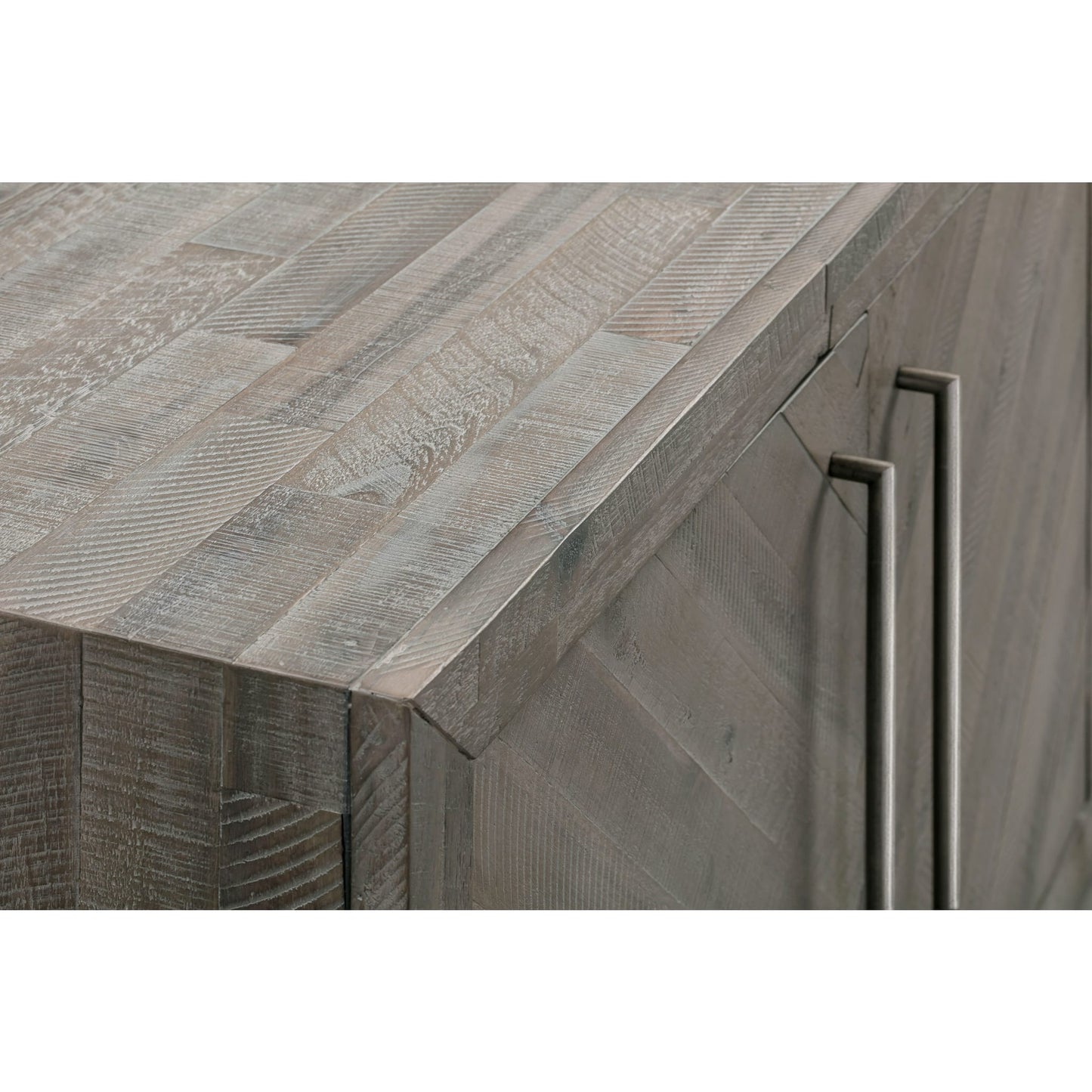 Modus Alexandrda Solid Wood 74 inch Media Console in Rustic Latte