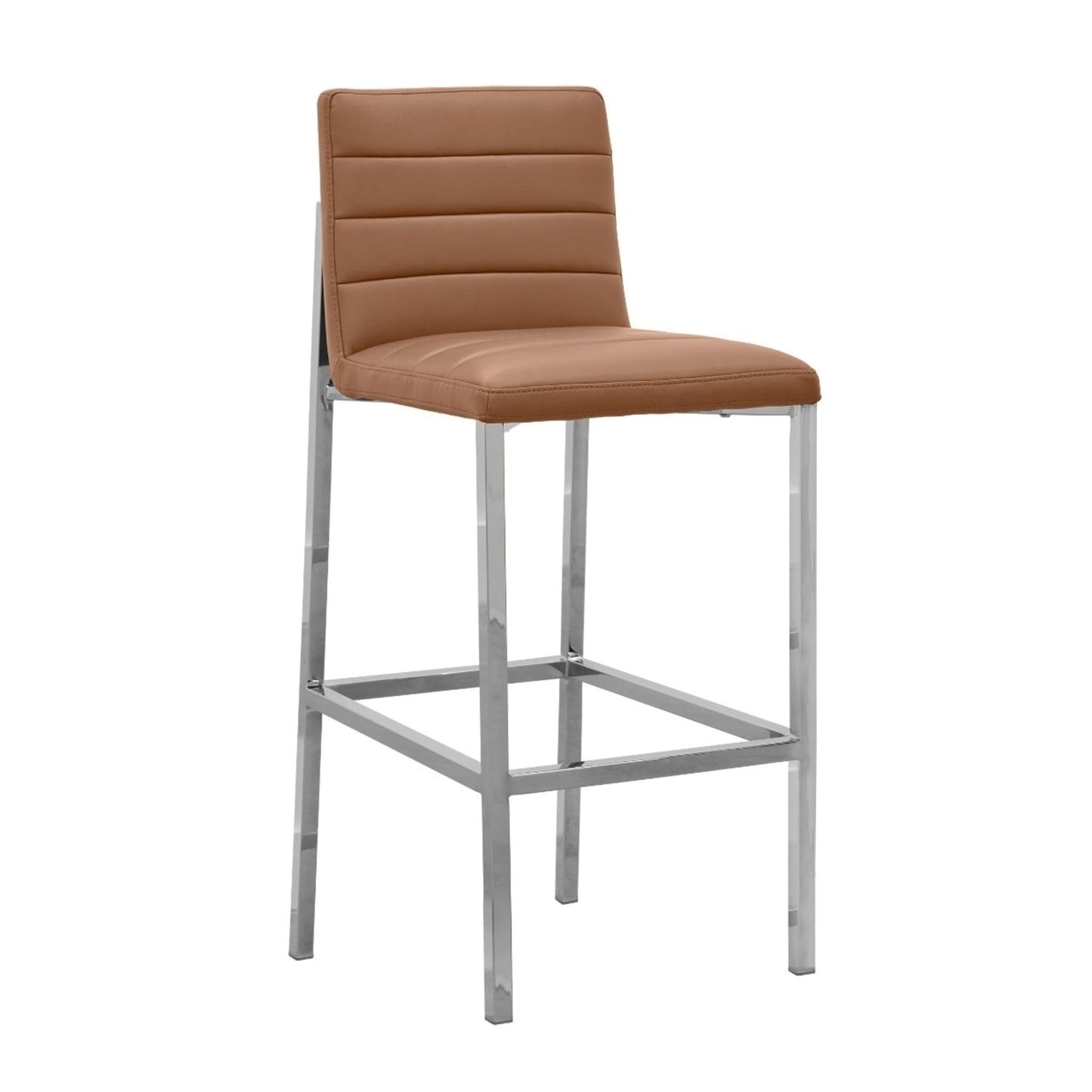 Modus Amalfi Metal Back Bar Stool in Cognac Leather