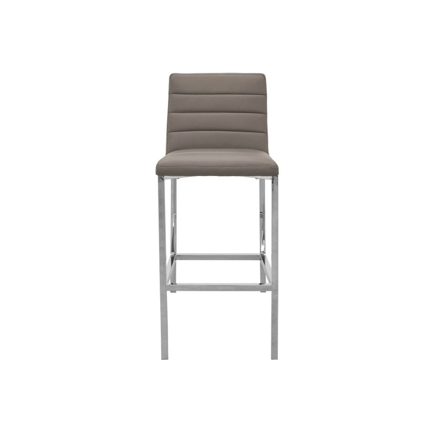 Modus Amalfi Metal Back Bar Stool in Taupe Leather