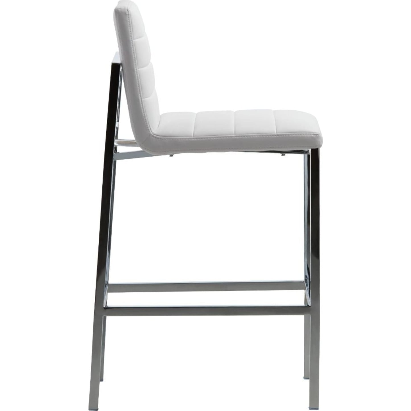 Modus Amalfi Metal Back Counter Stool in White Leather