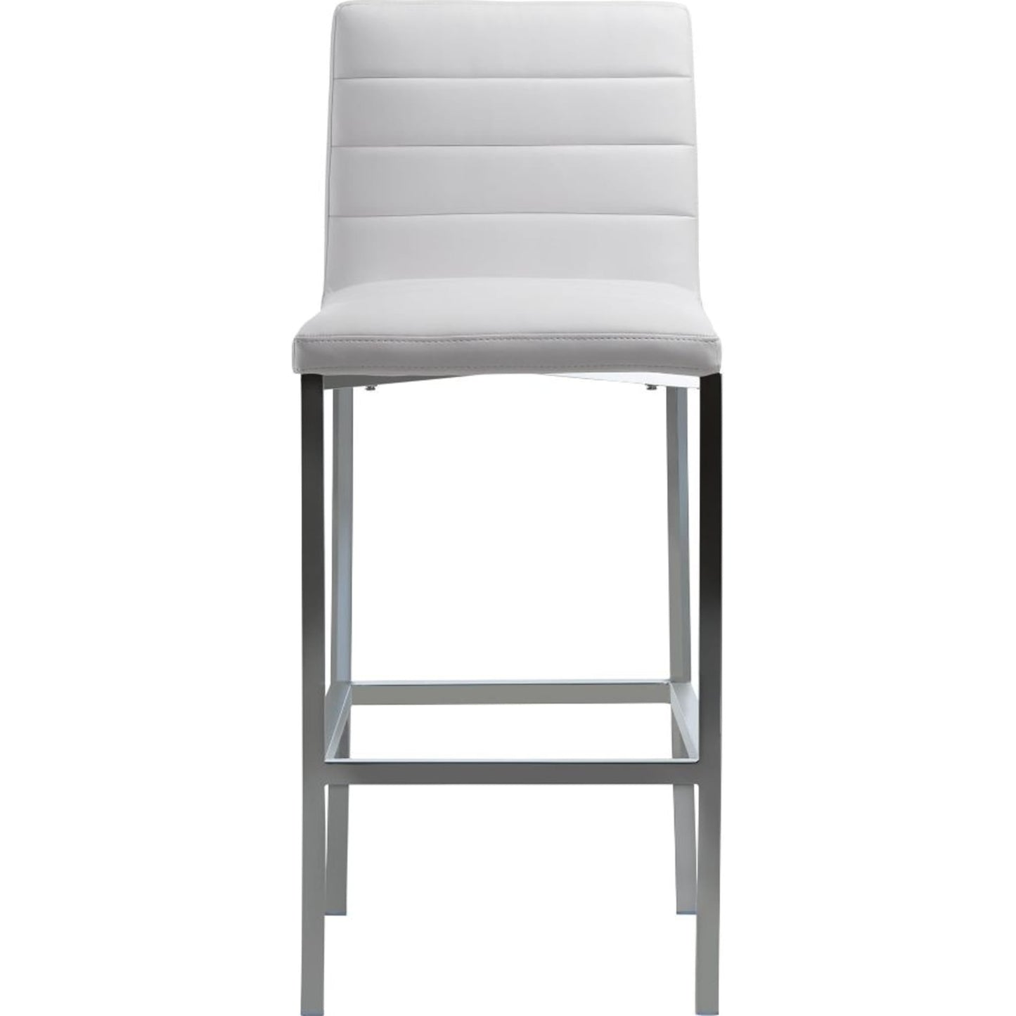 Modus Amalfi Metal Back Counter Stool in White Leather