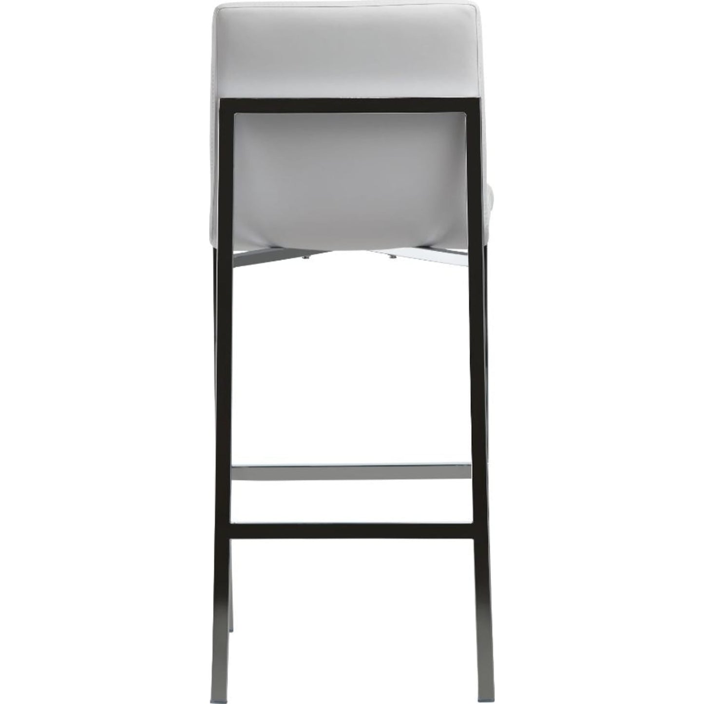 Modus Amalfi Metal Back Counter Stool in White Leather