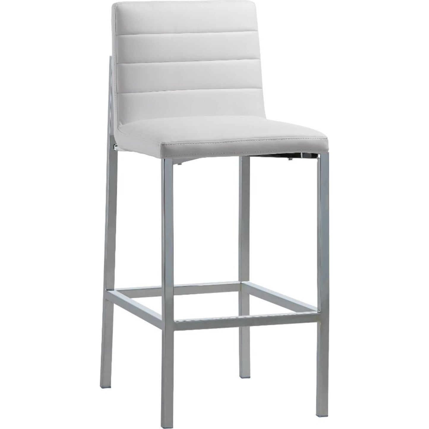Modus Amalfi Metal Back Counter Stool in White Leather