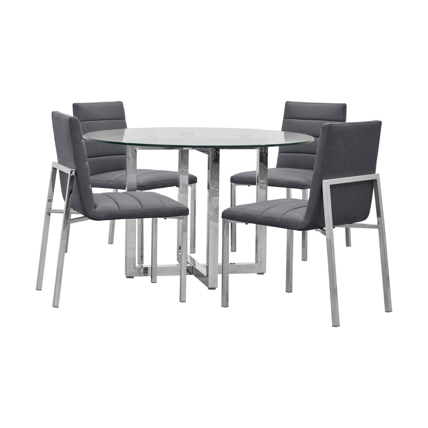 Modus Amalfi Metal Back Chair in Cobalt Leather