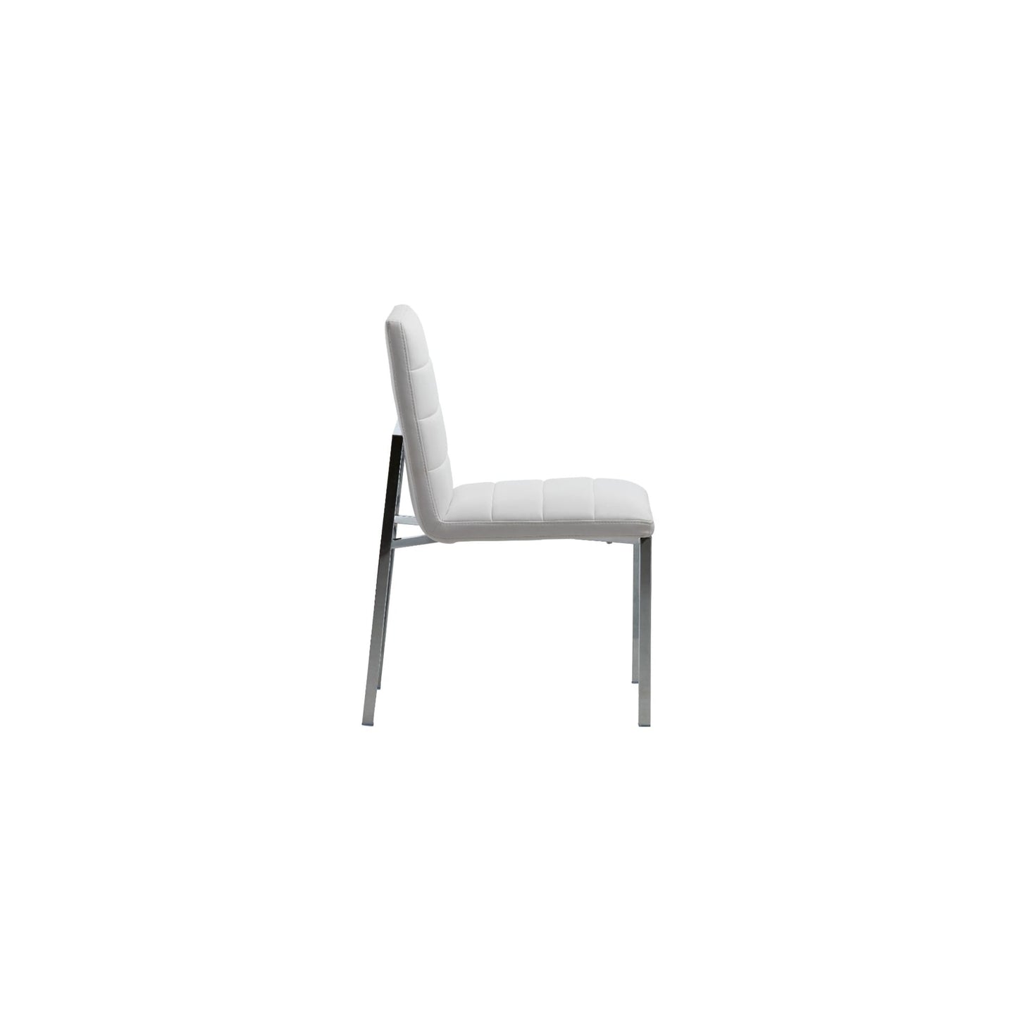 Modus Amalfi Metal Back Chair in White Leather