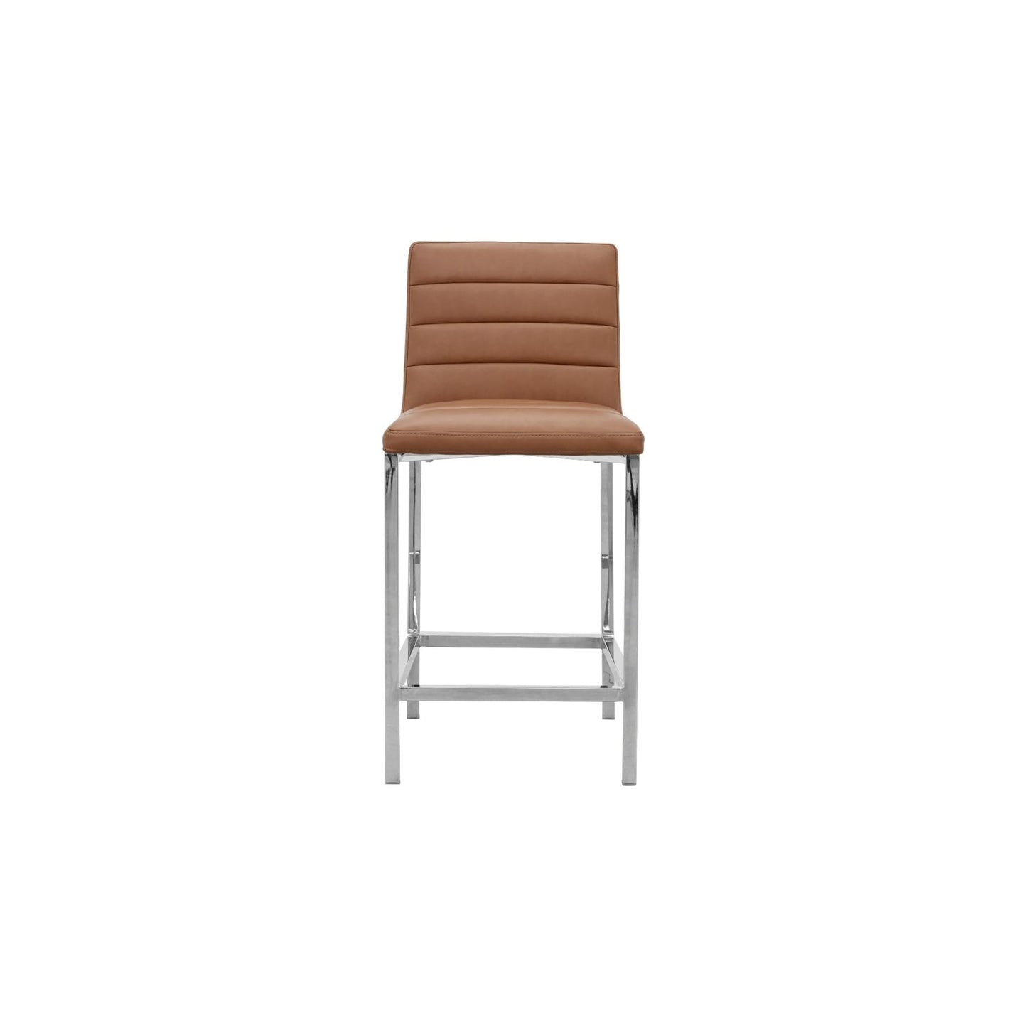 Modus Amalfi Metal Back Counter Stool in Cognac Leather