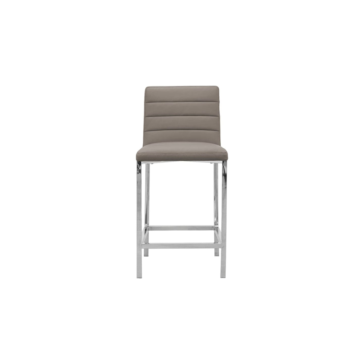 Modus Amalfi Metal Back Counter Stool in Taupe Leather