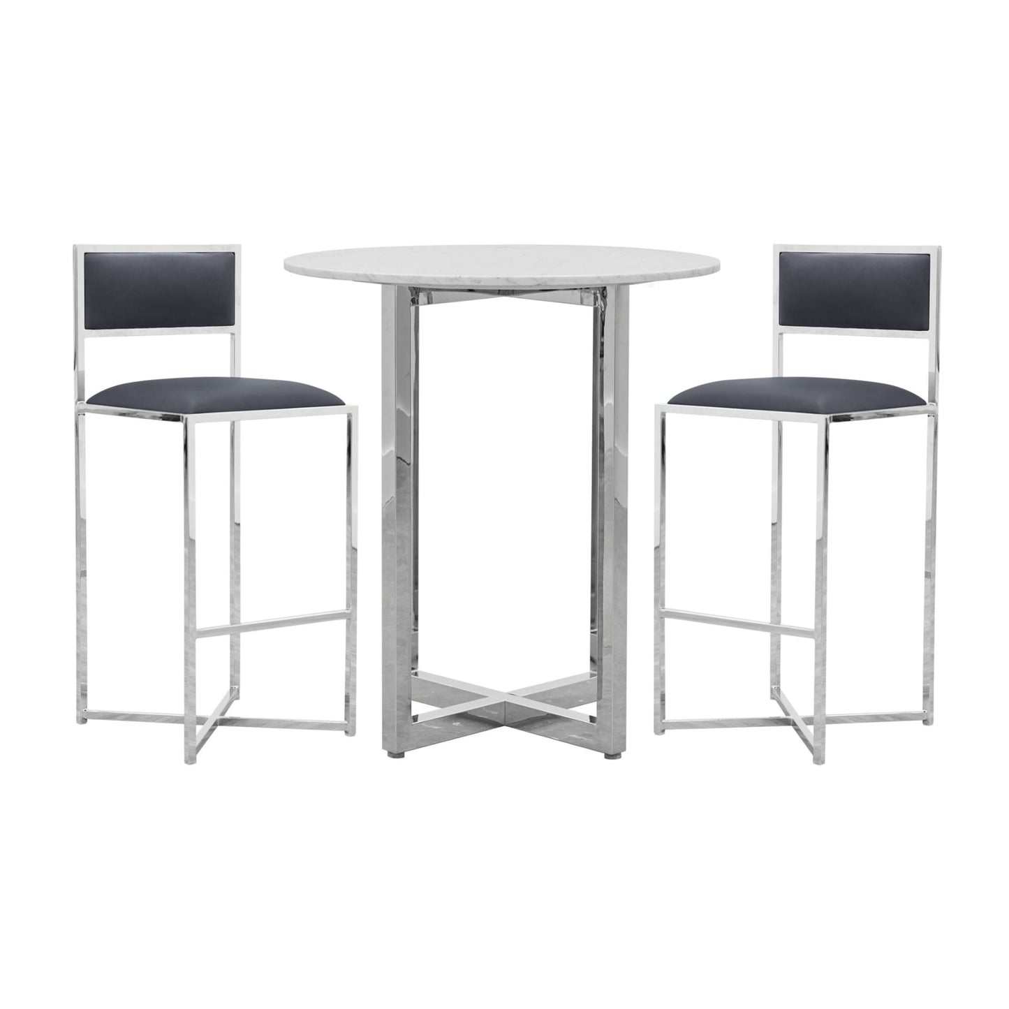 Modus Amalfi X-Base Bar Stool in Cobalt Leather