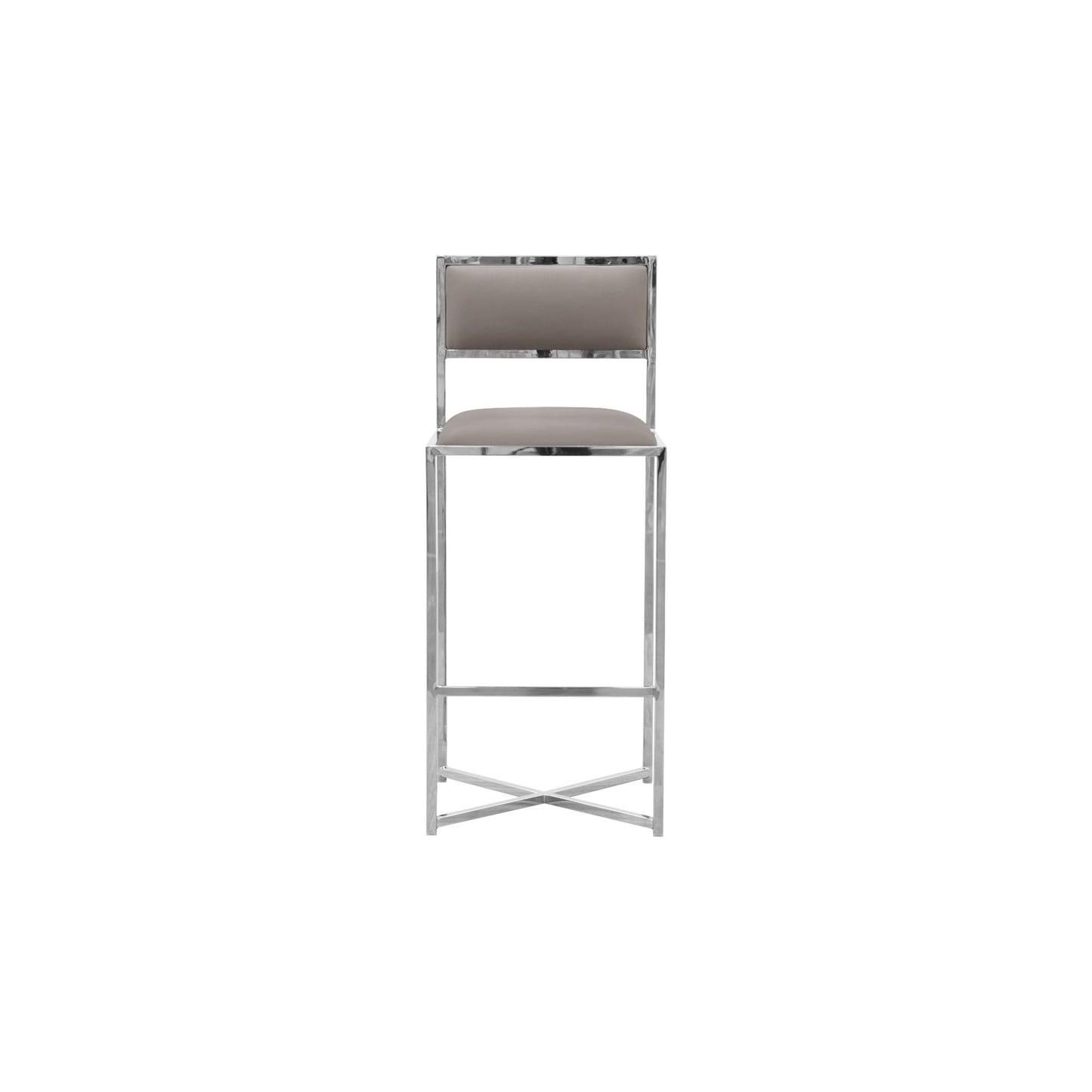 Modus Amalfi X-Base Bar Stool in Taupe Leather