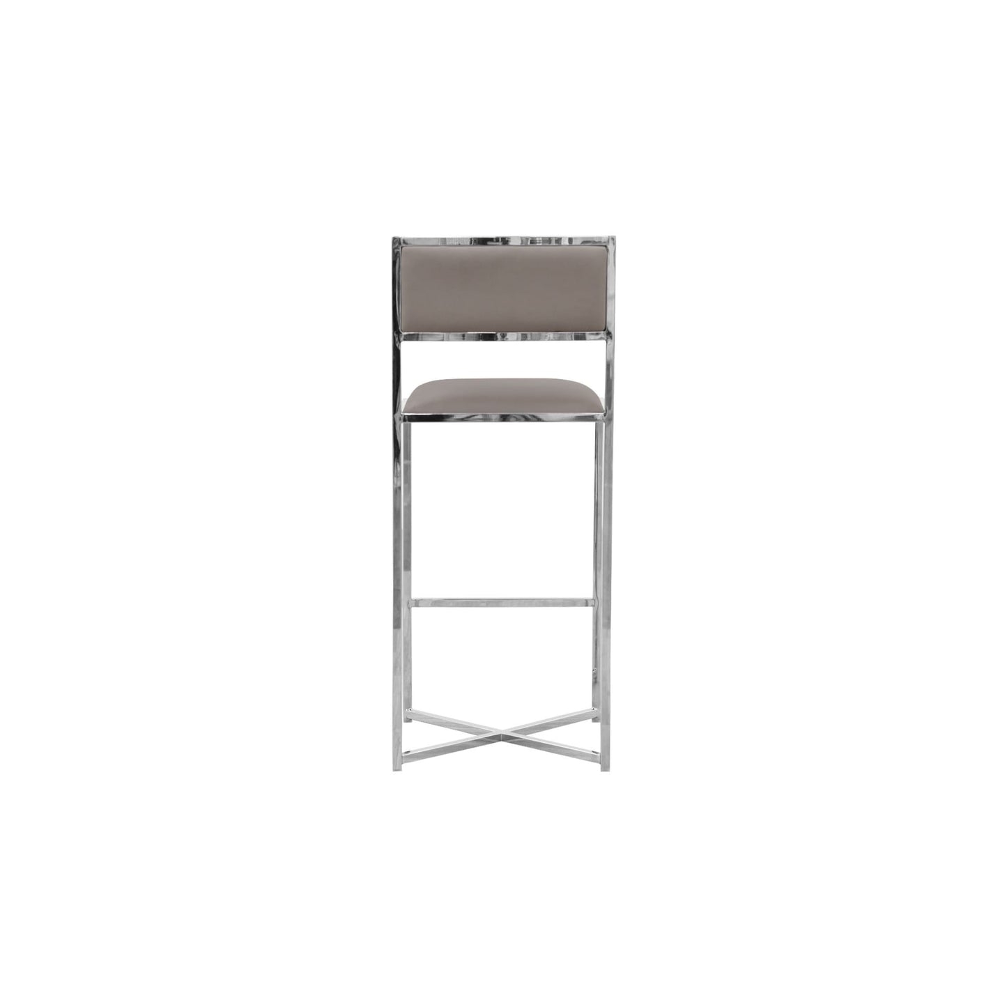Modus Amalfi X-Base Bar Stool in Taupe Leather