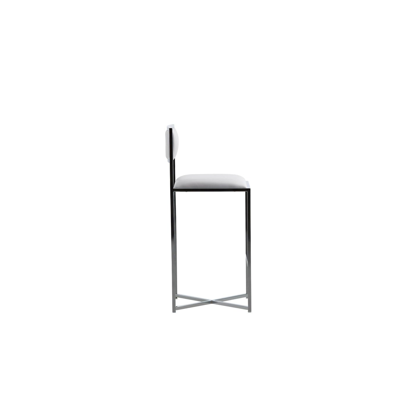 Modus Amalfi X-Base Bar Stool in White Leather