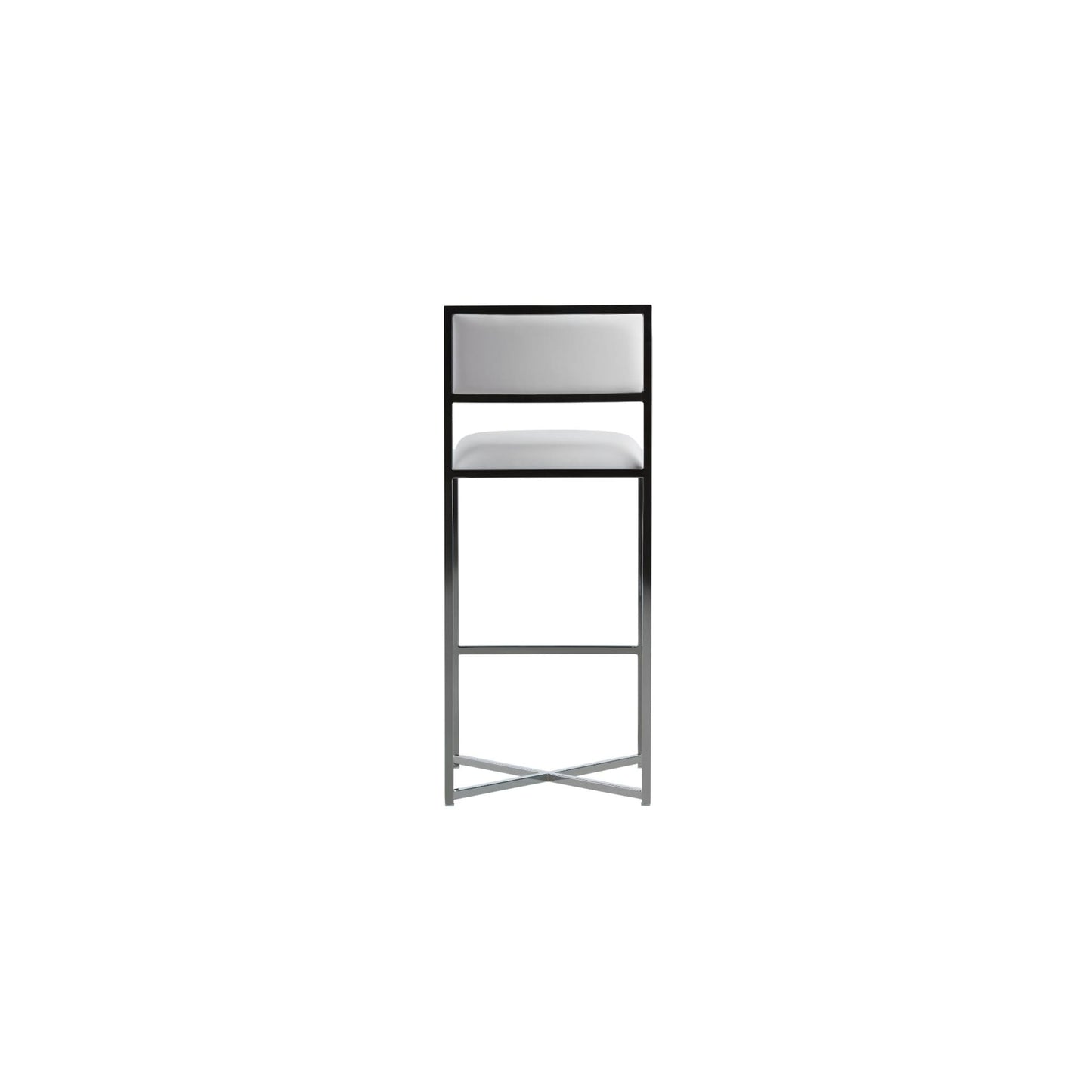 Modus Amalfi X-Base Bar Stool in White Leather