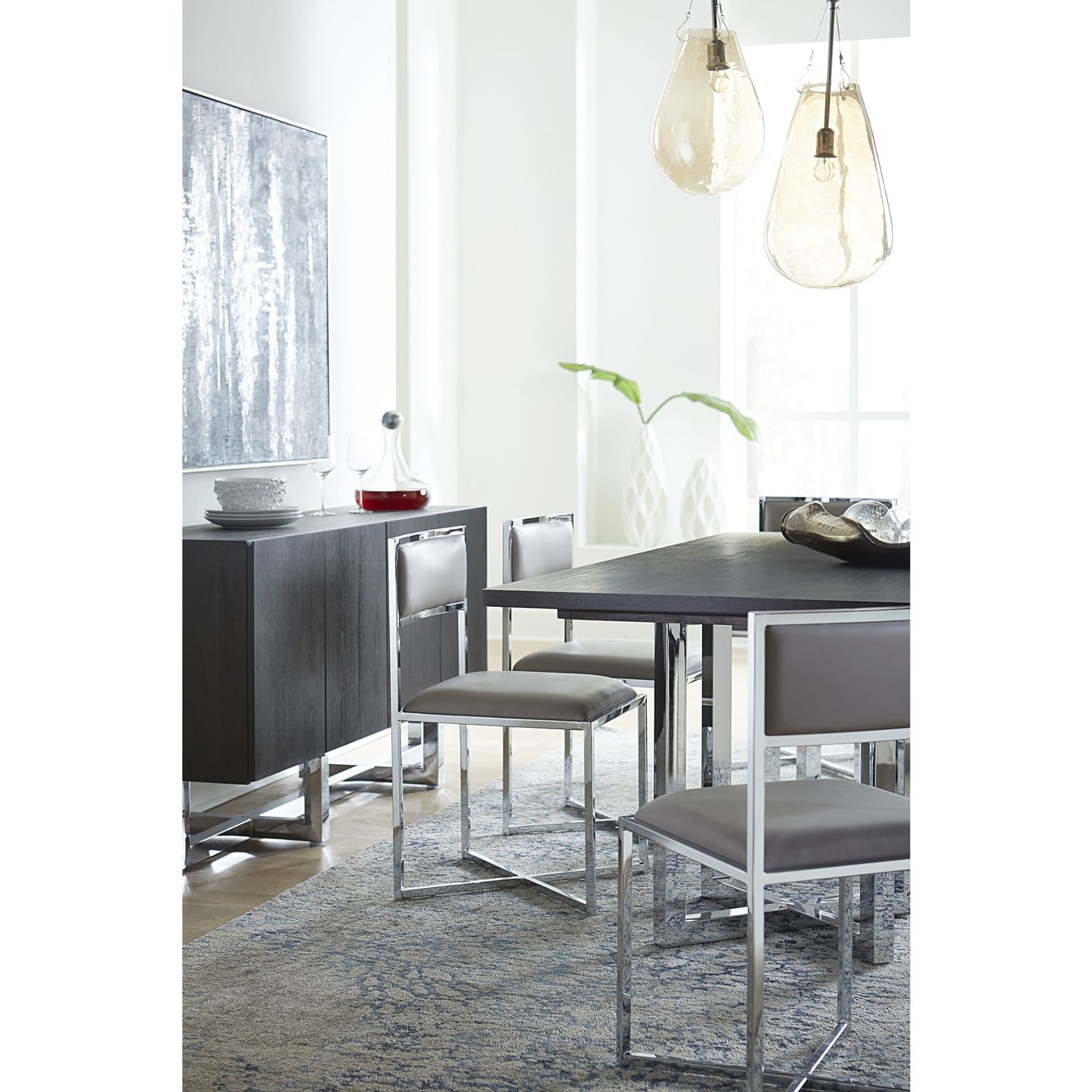 Modus Amalfi X-Base Chair in Cobalt Leather