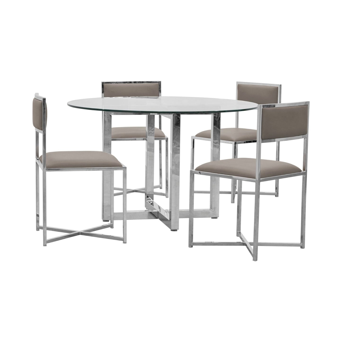 Modus Amalfi X-Base Chair in Taupe Leather