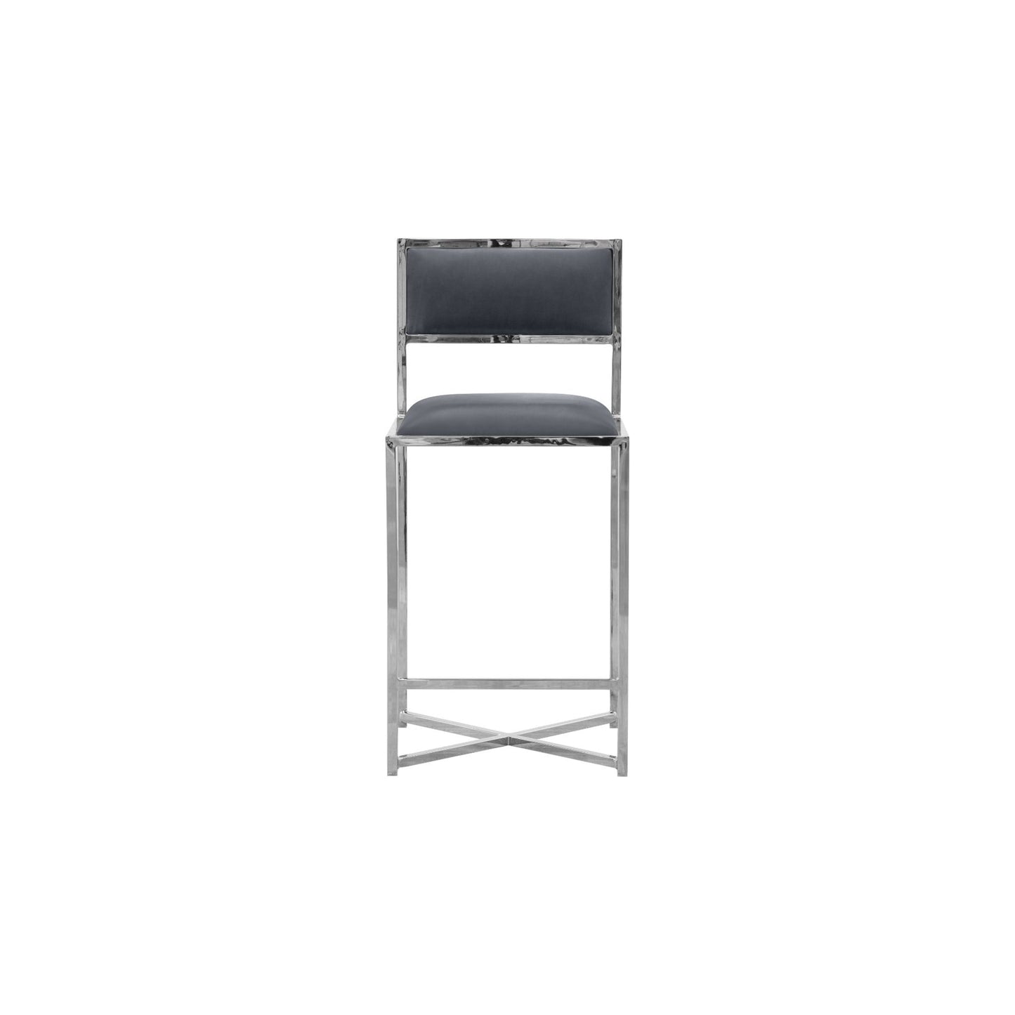 Modus Amalfi X-Base Counter Stool in Cobalt Leather