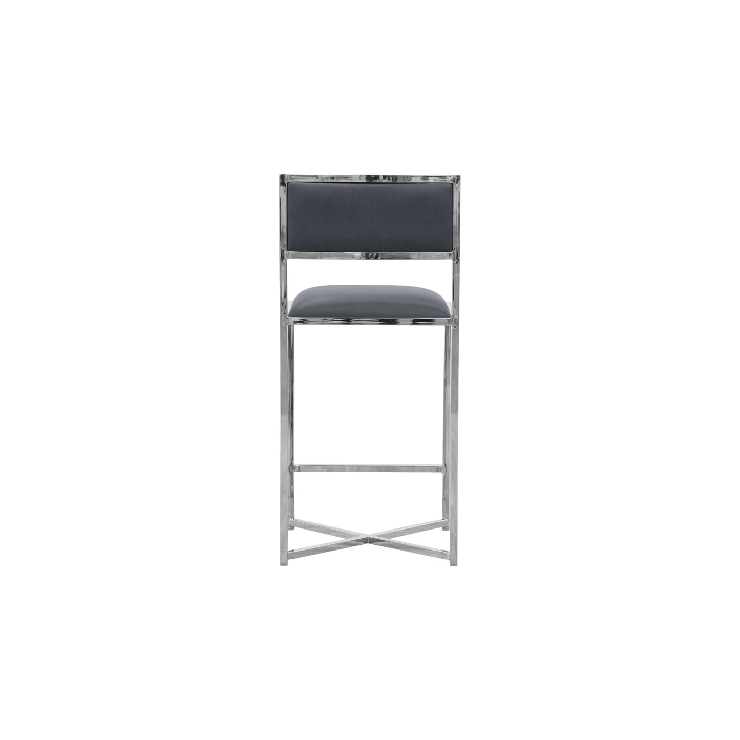 Modus Amalfi X-Base Counter Stool in Cobalt Leather