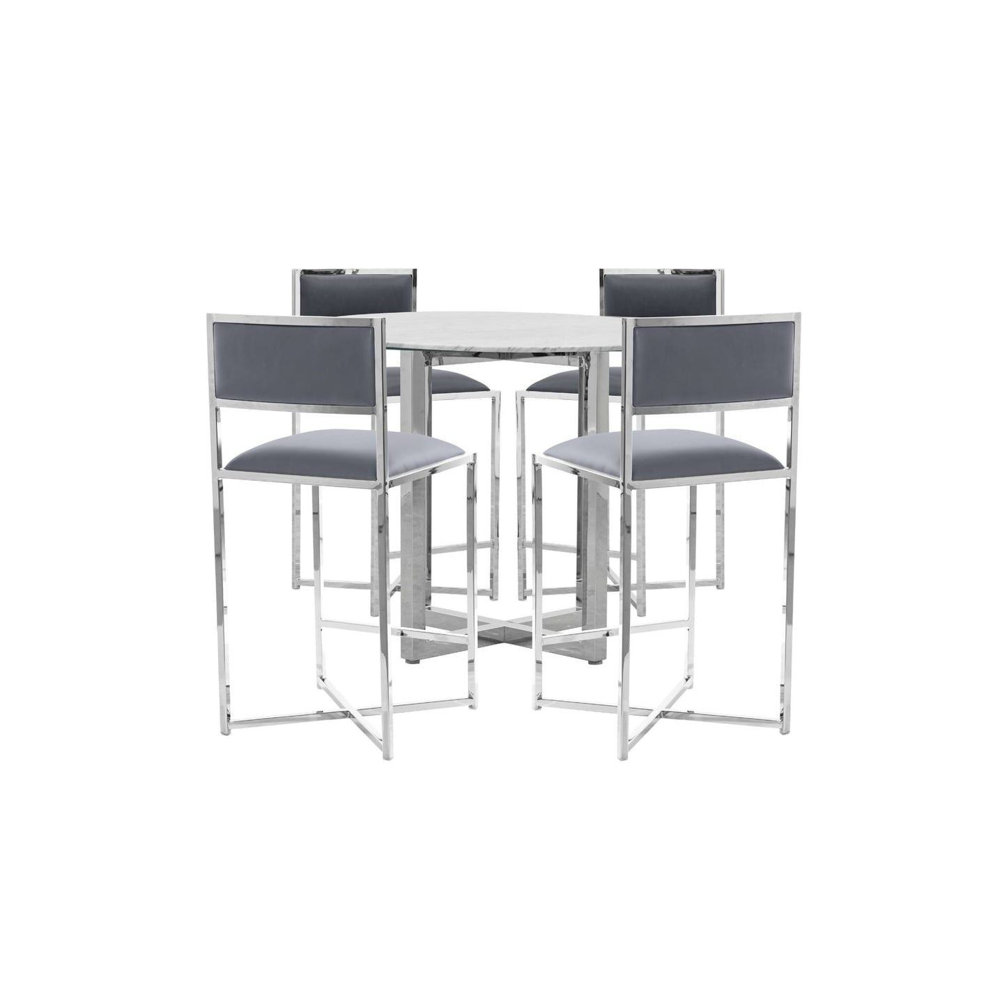 Modus Amalfi X-Base Counter Stool in Cobalt Leather