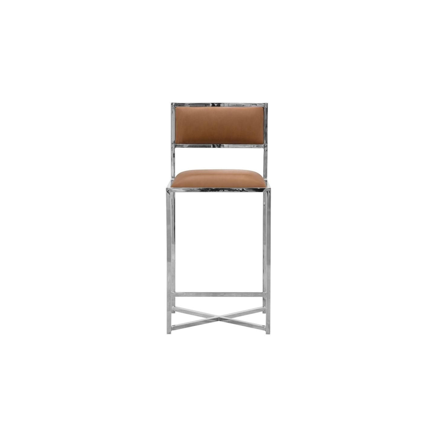Modus Amalfi X-Base Counter Stool in Cognac Leather