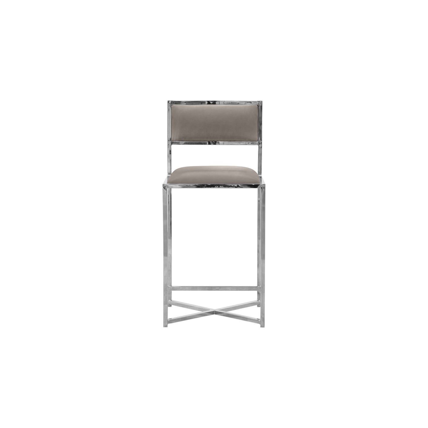Modus Amalfi X-Base Counter Stool in Taupe Leather