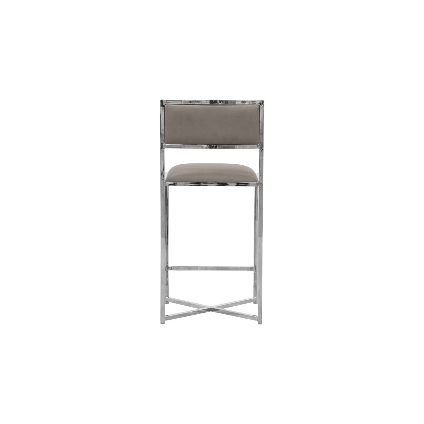 Modus Amalfi X-Base Counter Stool in Taupe Leather