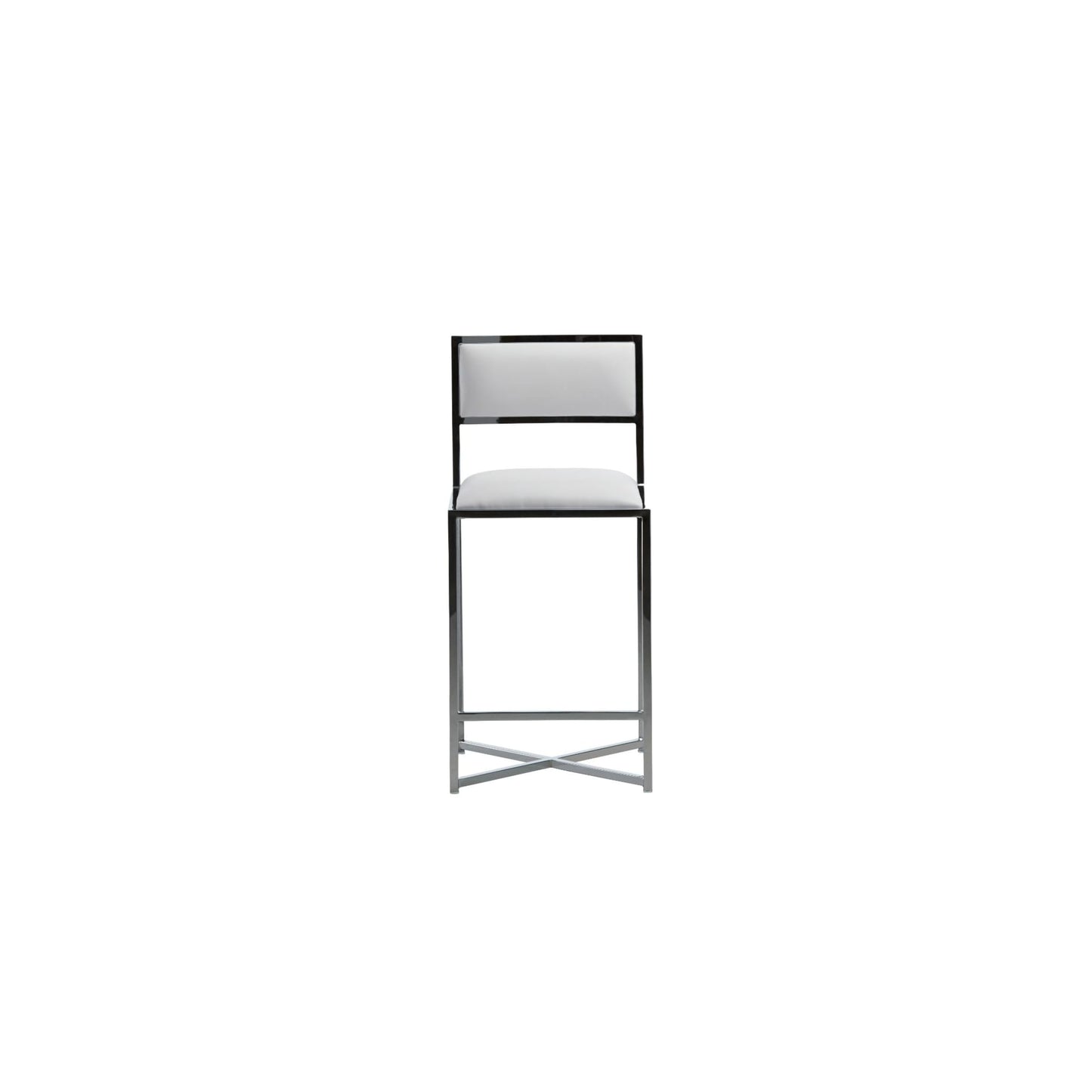 Modus Amalfi X-Base Counter Stool in White Leather