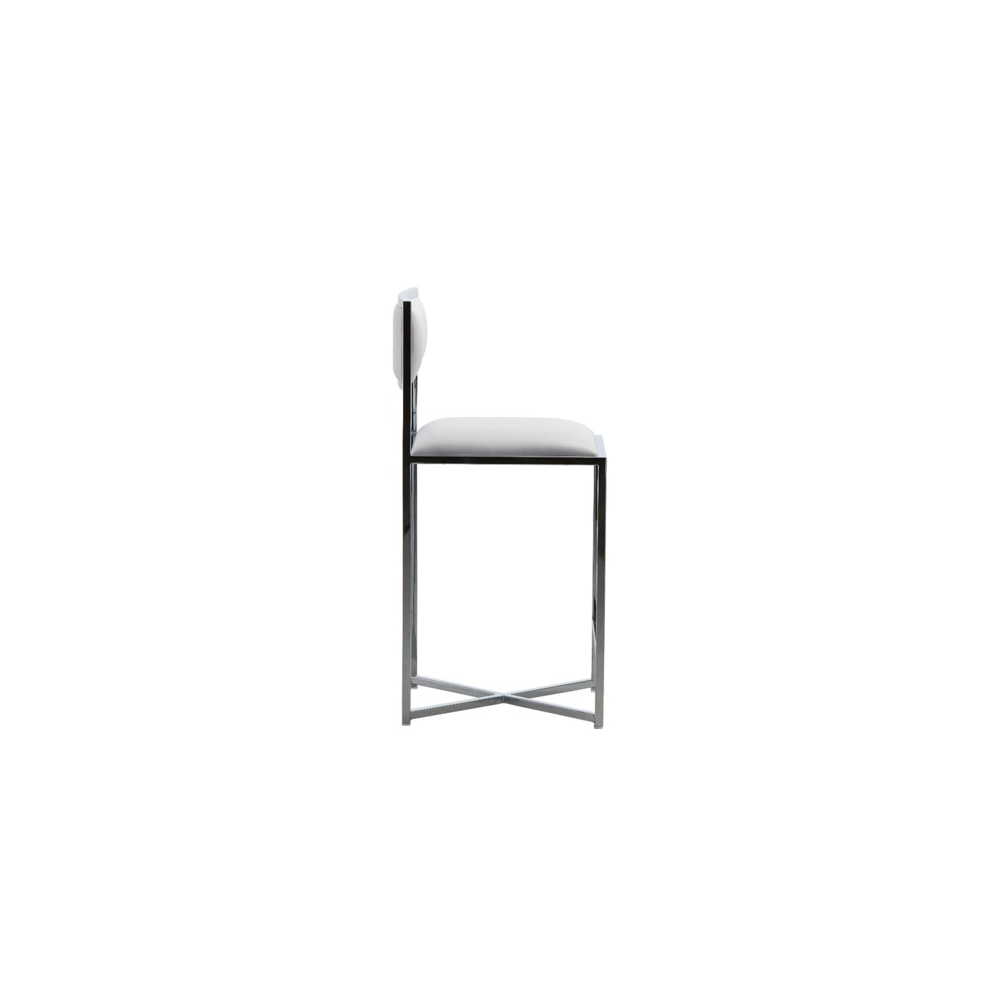 Modus Amalfi X-Base Counter Stool in White Leather