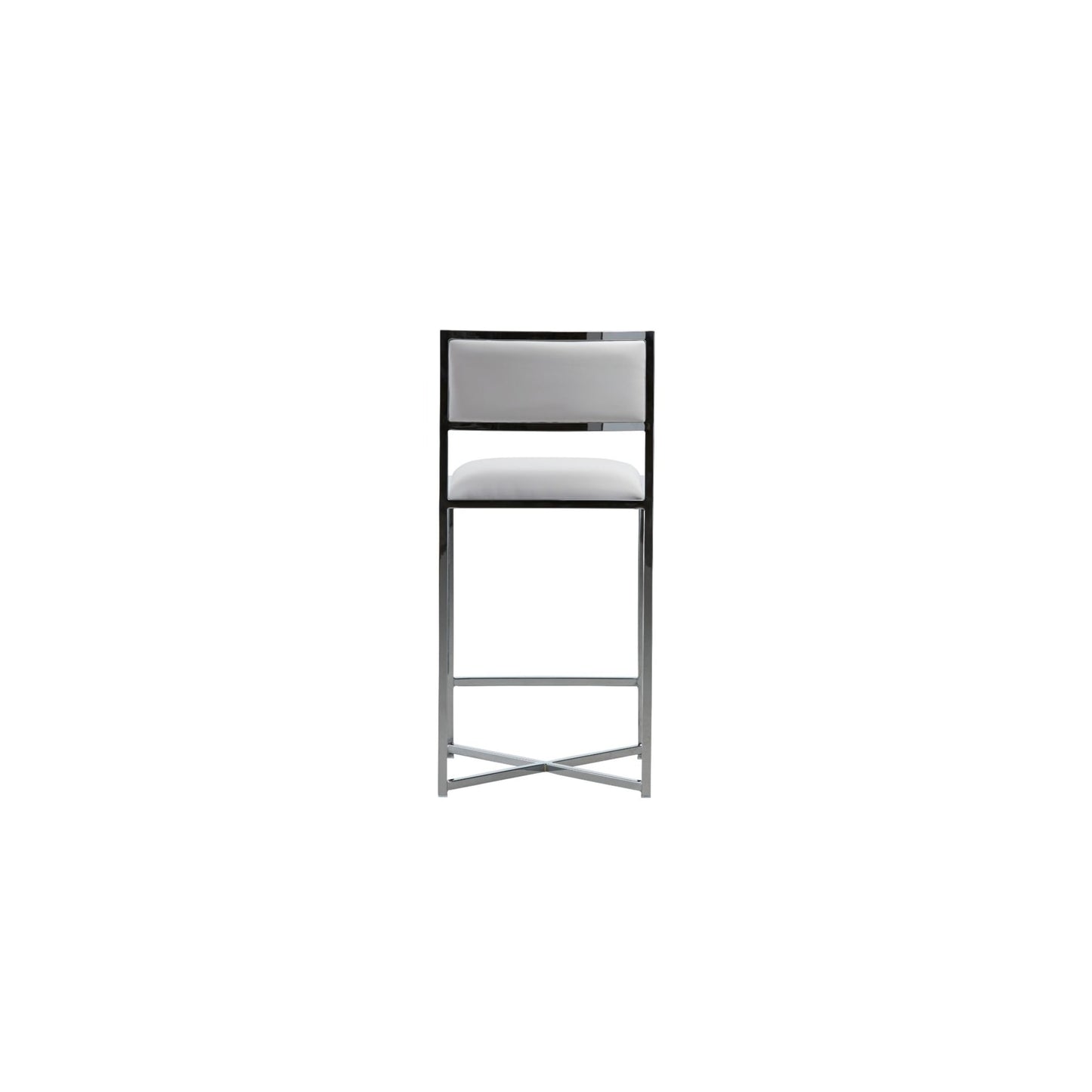 Modus Amalfi X-Base Counter Stool in White Leather