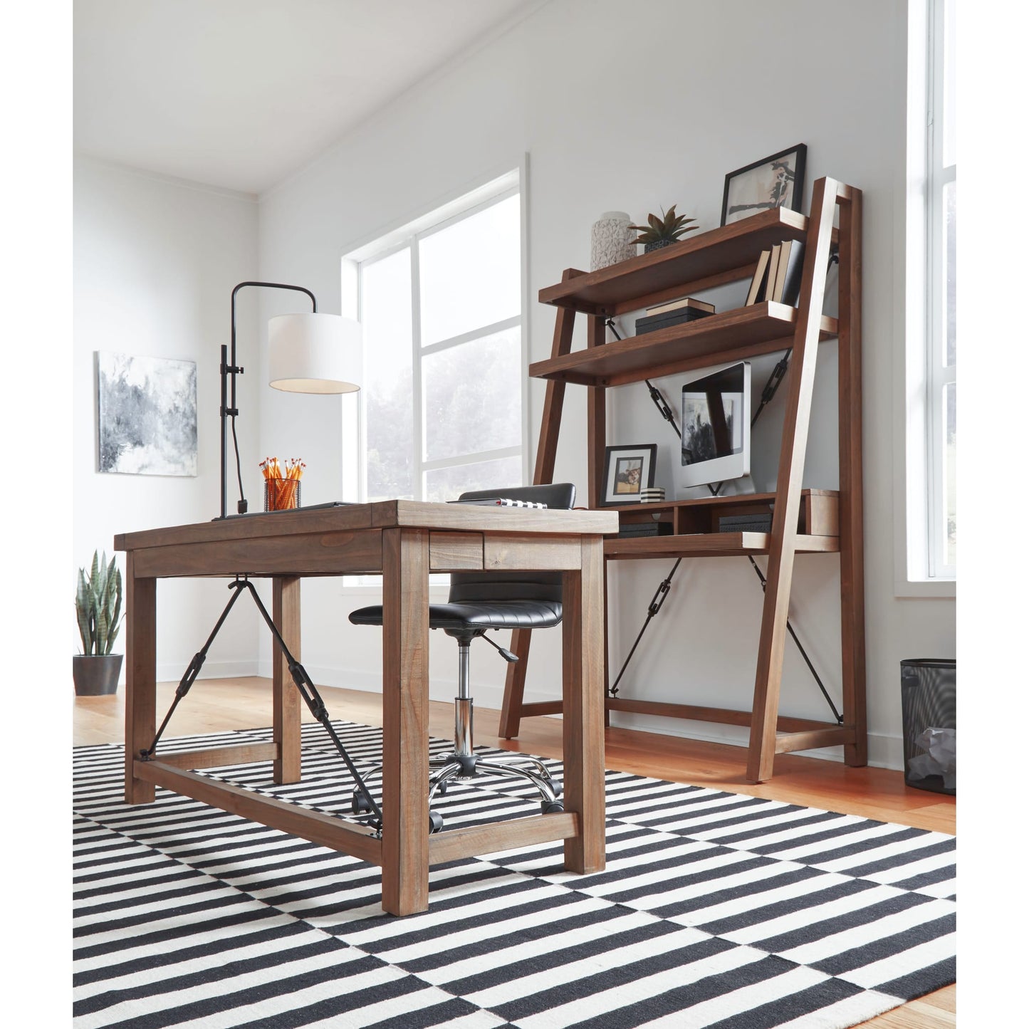 Modus Autumn Ladder Desk in Flint Oak