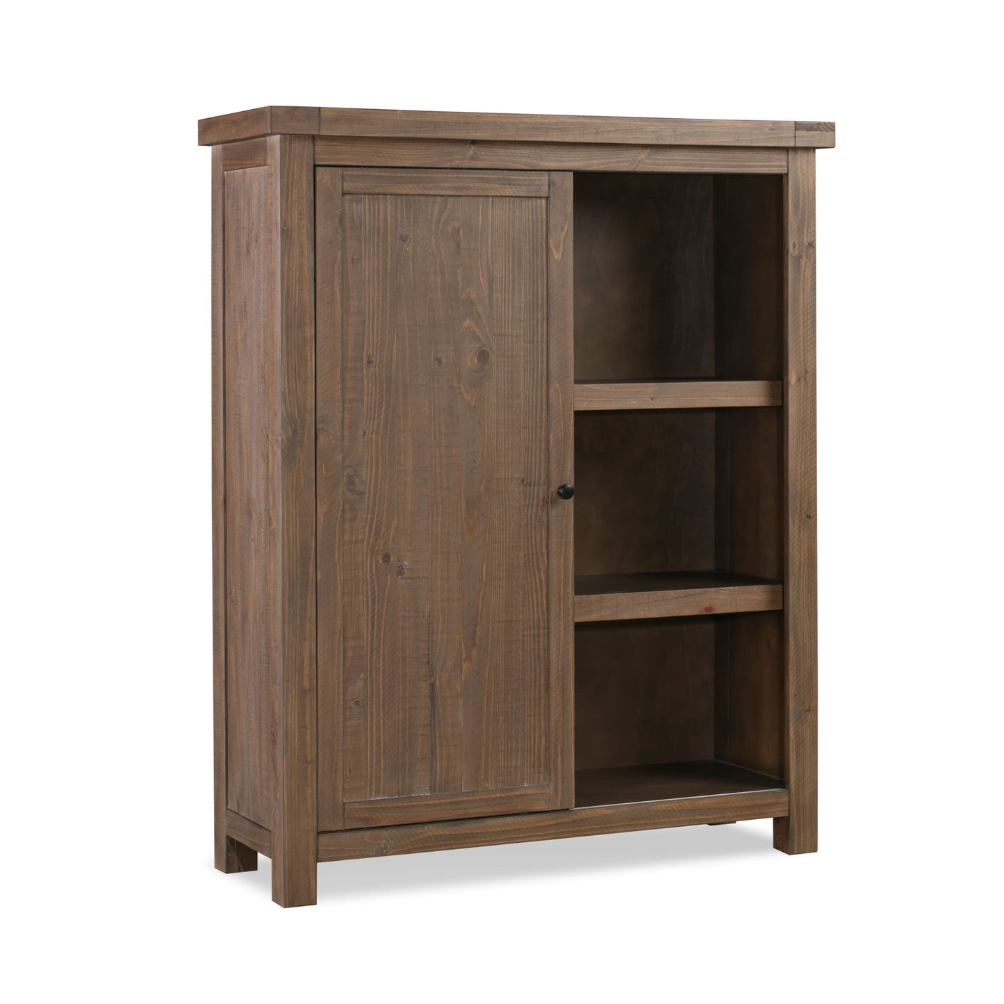 Modus Autumn Sliding Door Bookcase in Flint Oak