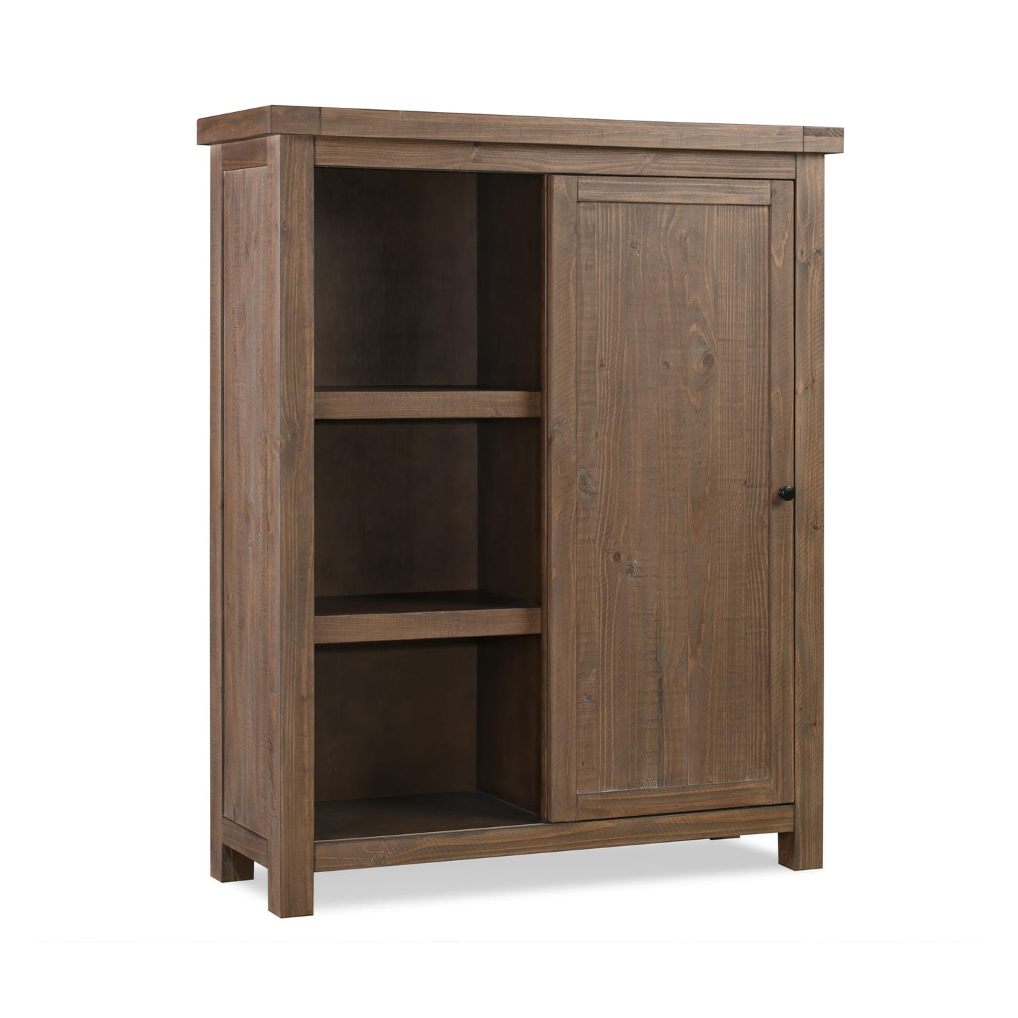 Modus Autumn Sliding Door Bookcase in Flint Oak