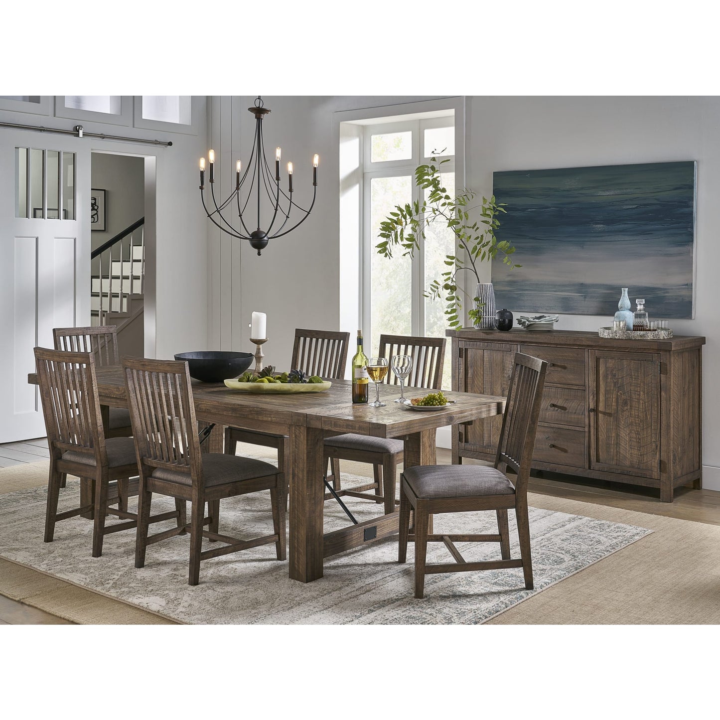 Modus Autumn Solid Wood Extending Dining Table in Flink Oak