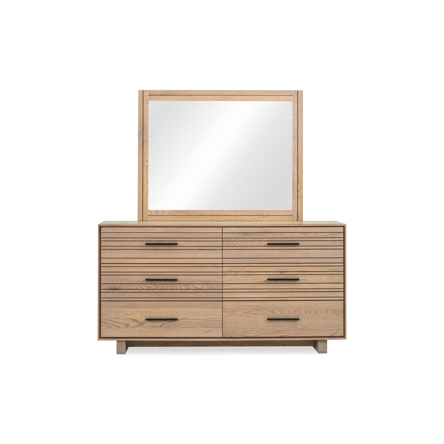 Modus Batten Six Drawer Slatted Dresser in Blonde Oak