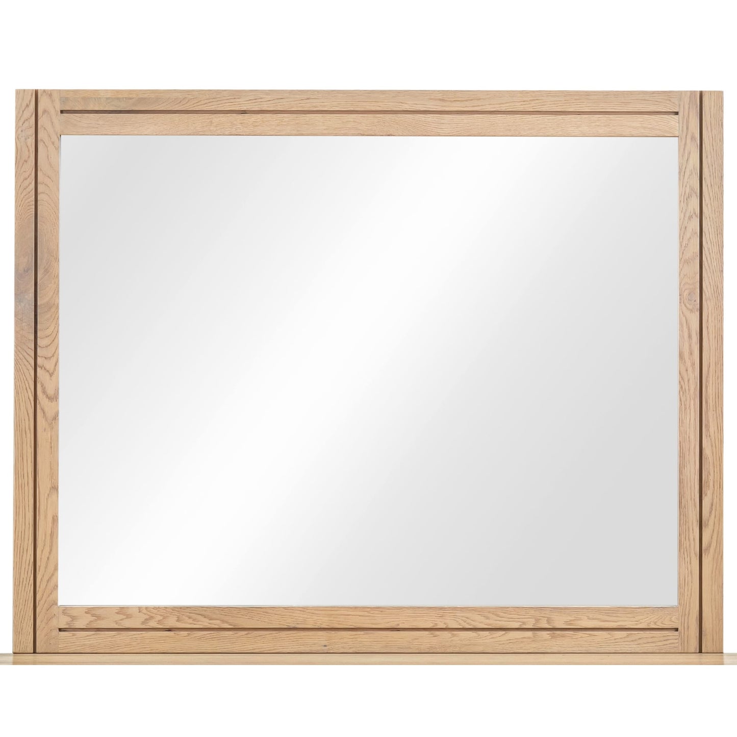 Modus Batten Solid Wood and Mirrored Glass Wall or Dresser Mirror in Blonde Oak