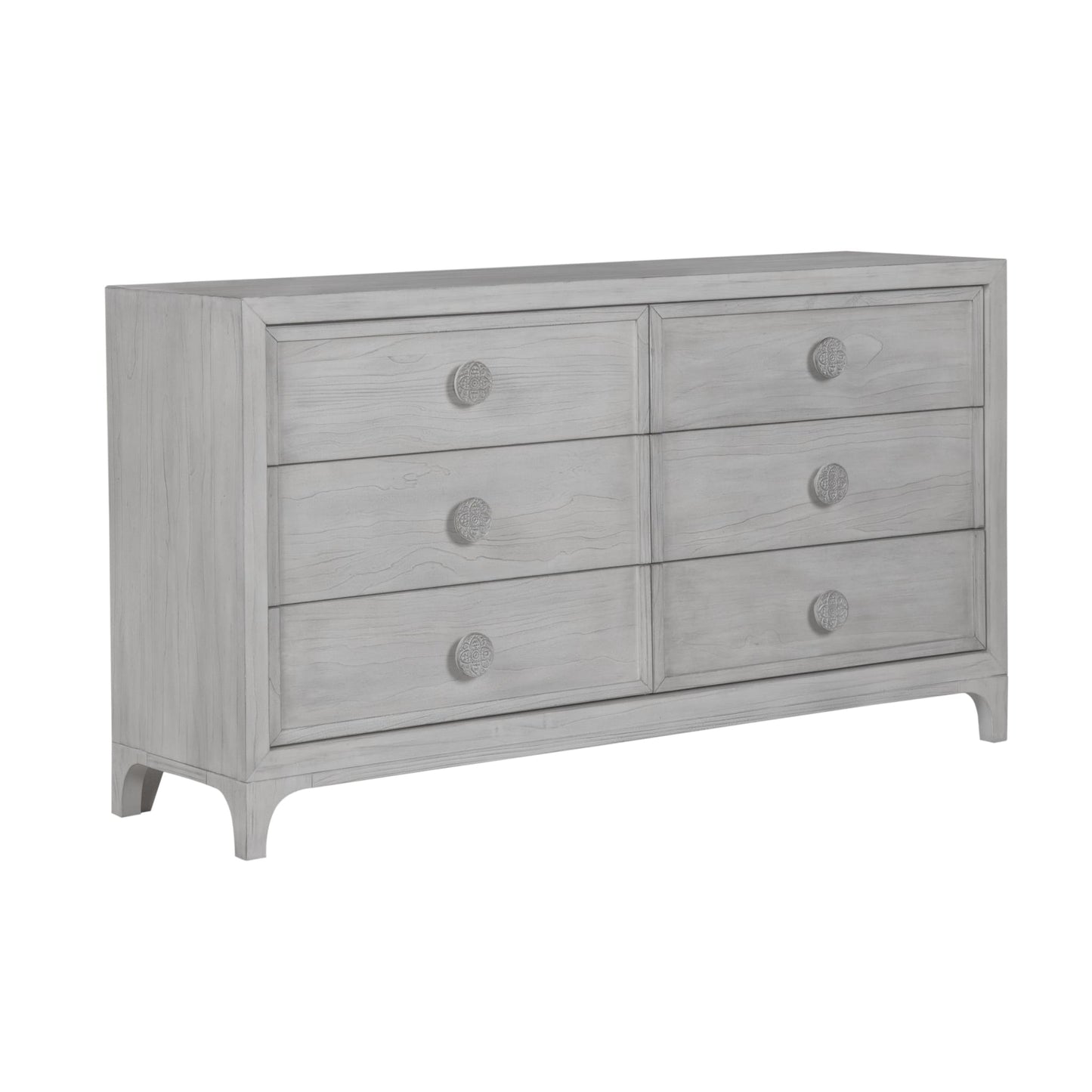 Modus Boho Chic Six-Drawer Dresser in Washed White